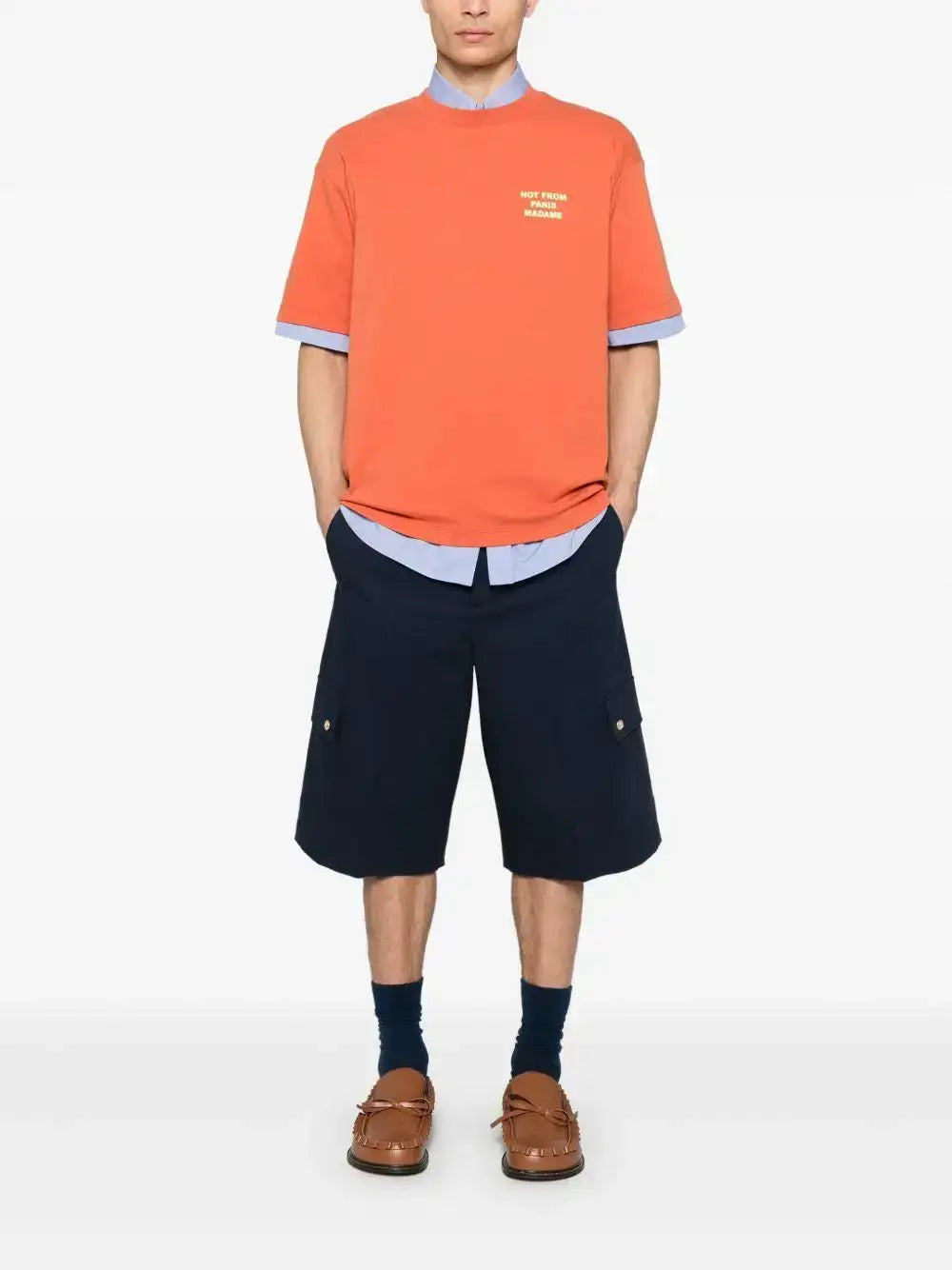 Camiseta Drole de Monsieur Le T-Shirt Slogan TS203 CO002 RT DROLE DE MONSIEUR