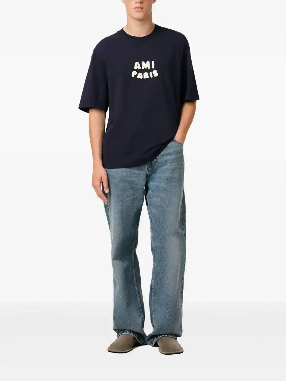 Camiseta Ami Paris Logo UTS075726 4011 AMI PARIS