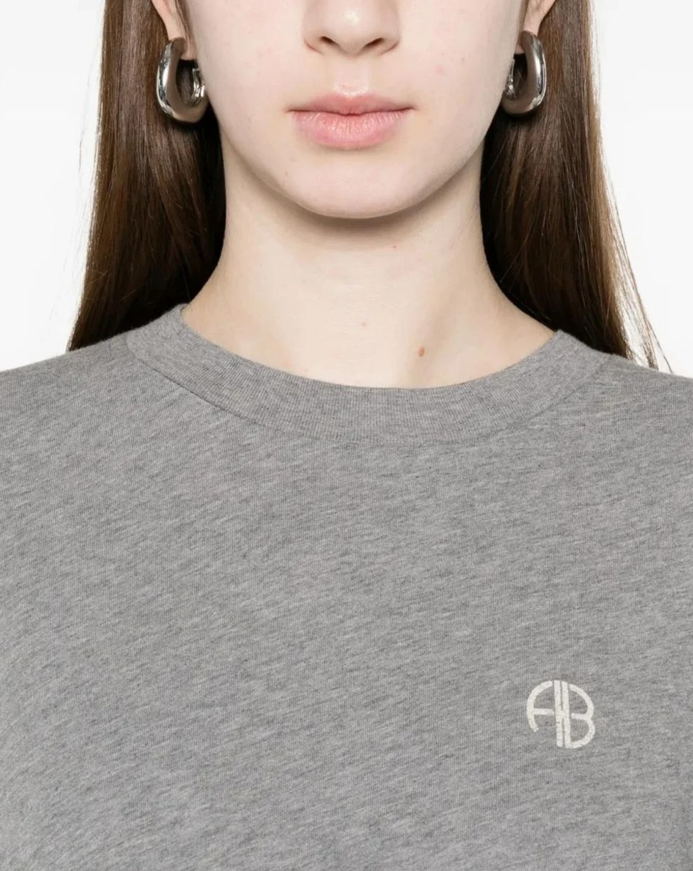 Camiseta Anine Bing Wagner Tee Soft Stencil A0812383 GRM1DARK GREY MELANGE ANINE BING