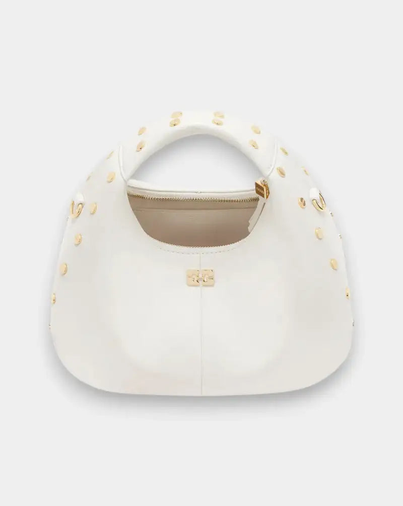 Bolso Ganni Hobo Mini Studs B2070129 135EGRET GANNI