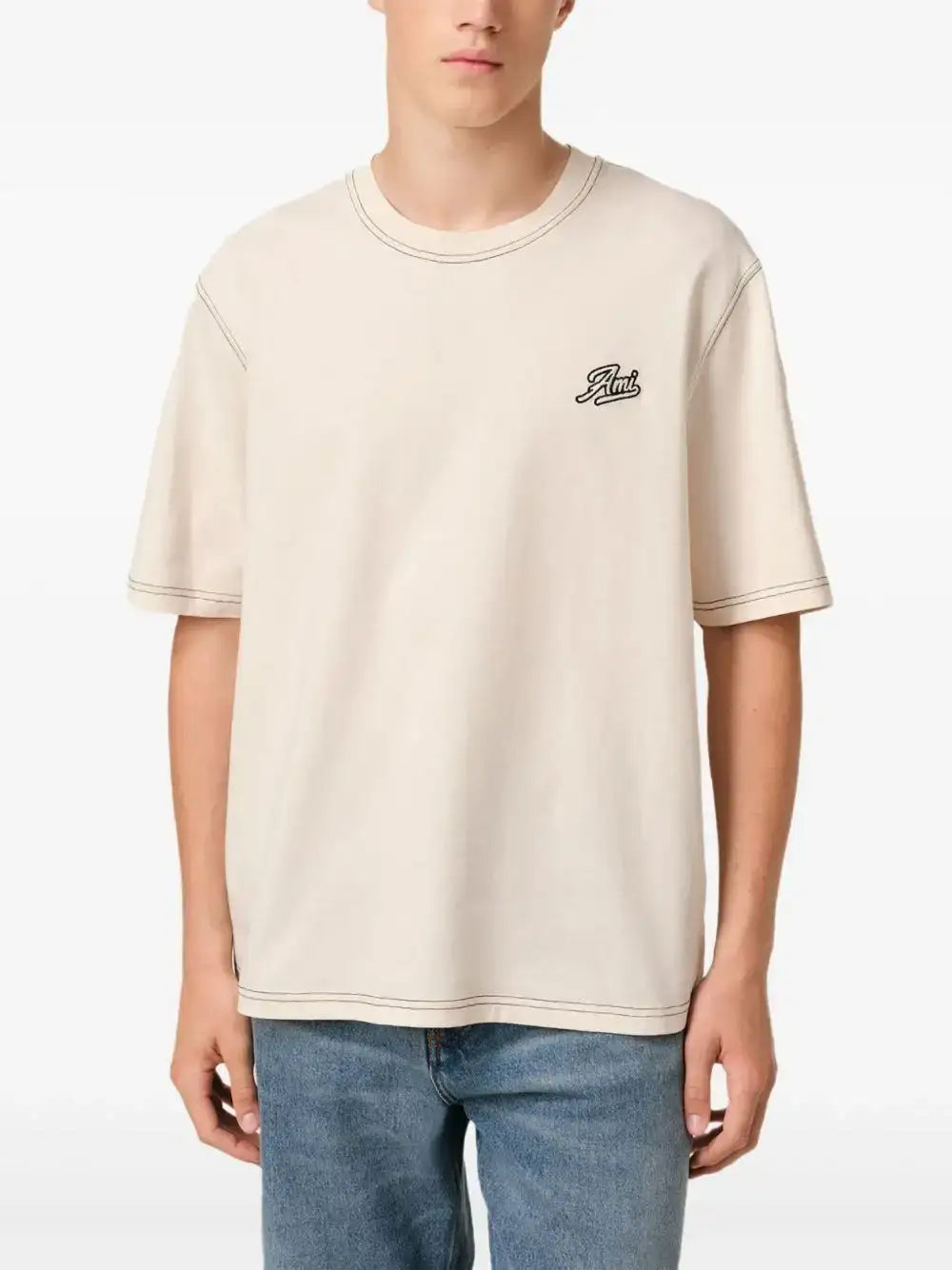 Camiseta Ami Paris Logo HTS029JE0118 136 AMI PARIS