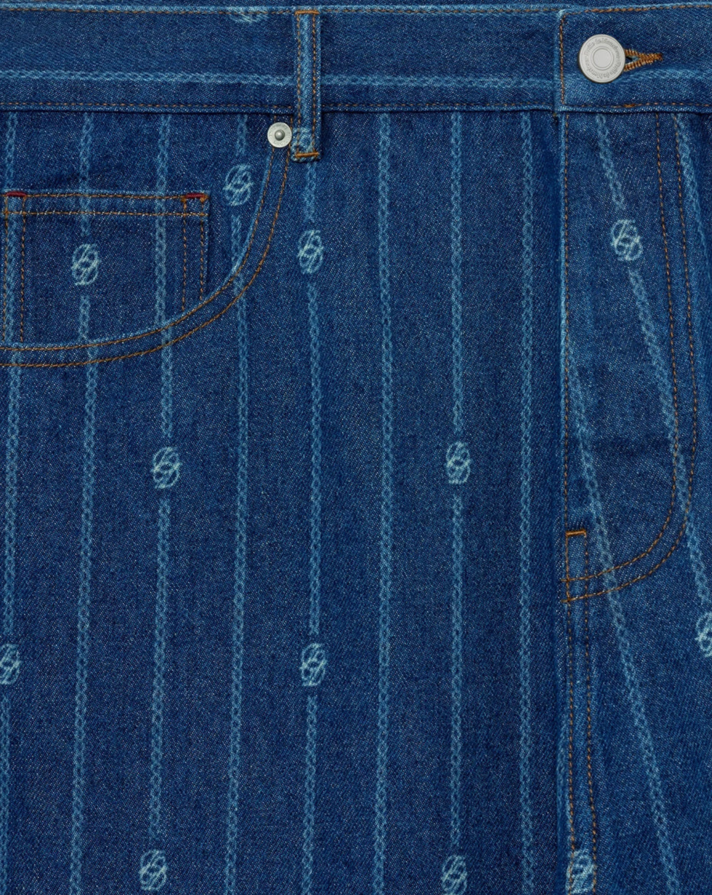 Denim Drole de Monsieur Le Jean Baggy Monogramme BP168 CO238 SW DROLE DE MONSIEUR