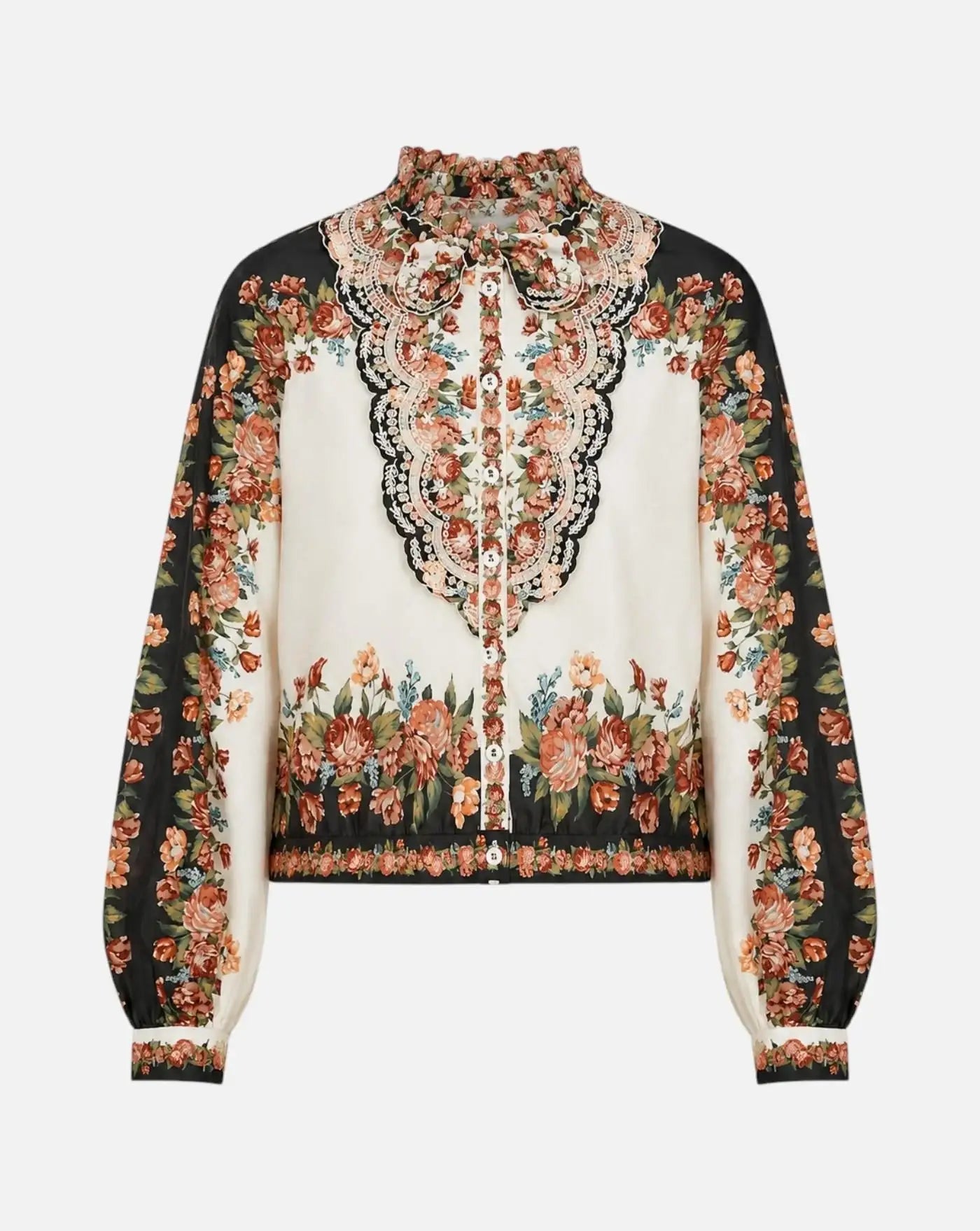 Camisa Winter Floral Cream Long Sleeve Shirt 361385 26096 WINTER FLORAL FARM RIO