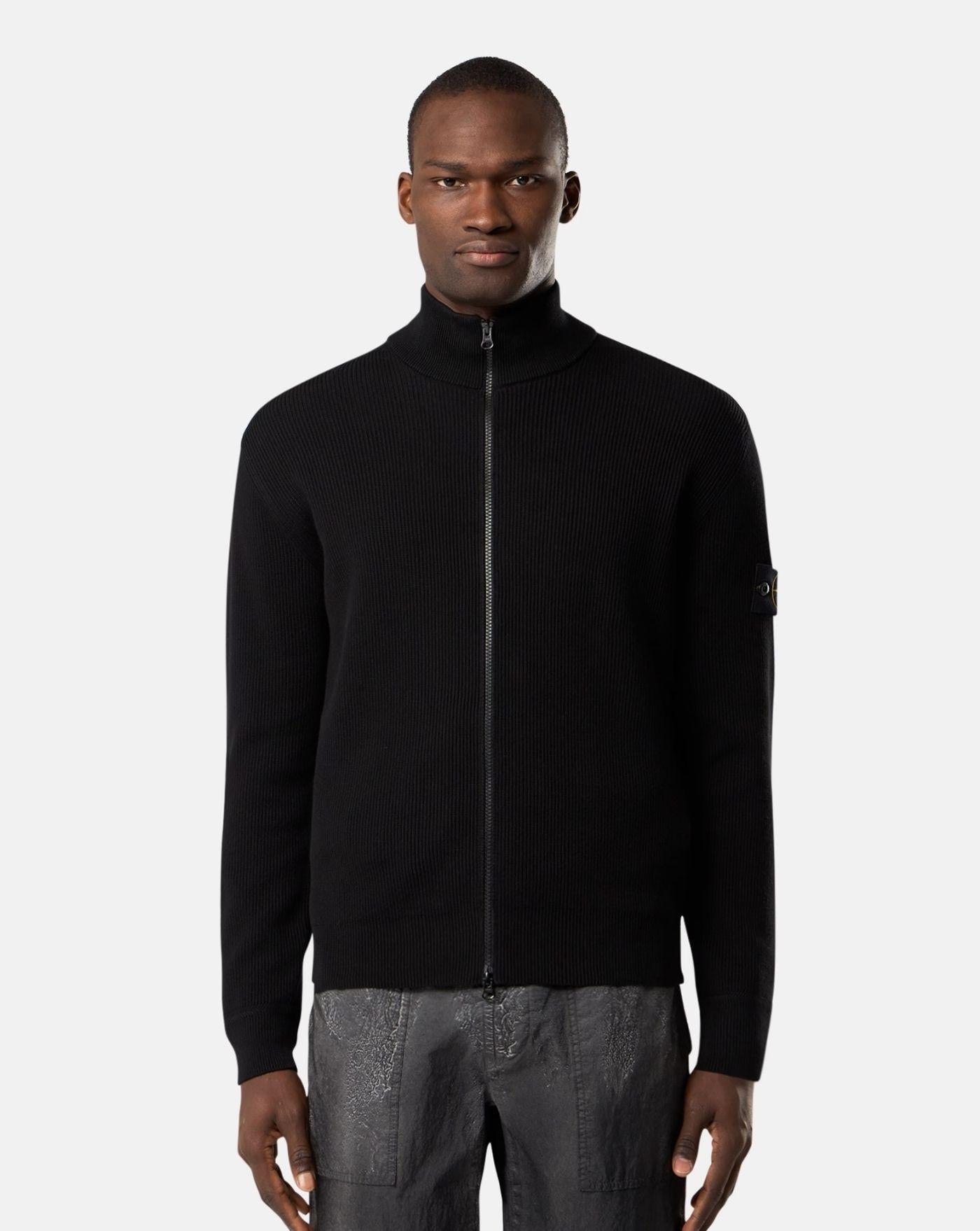 Jersey Stone Island Ribbed Zip-Up Jacket L2S155100126 S00D8V0029 STONE ISLAND
