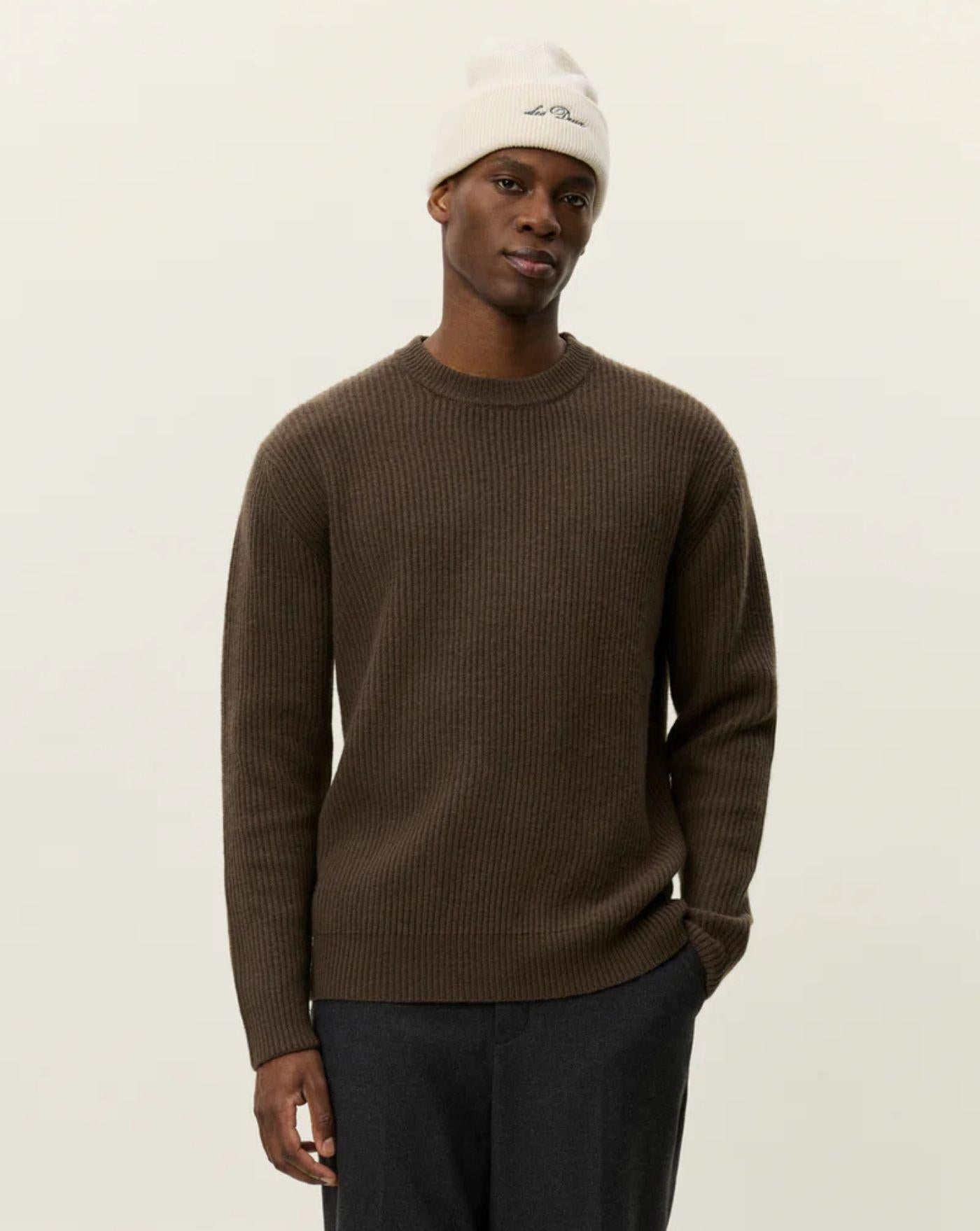 Jersey Les Deux Eddie Wool Rib Crewneck Knit 1000471 826 LES DEUX