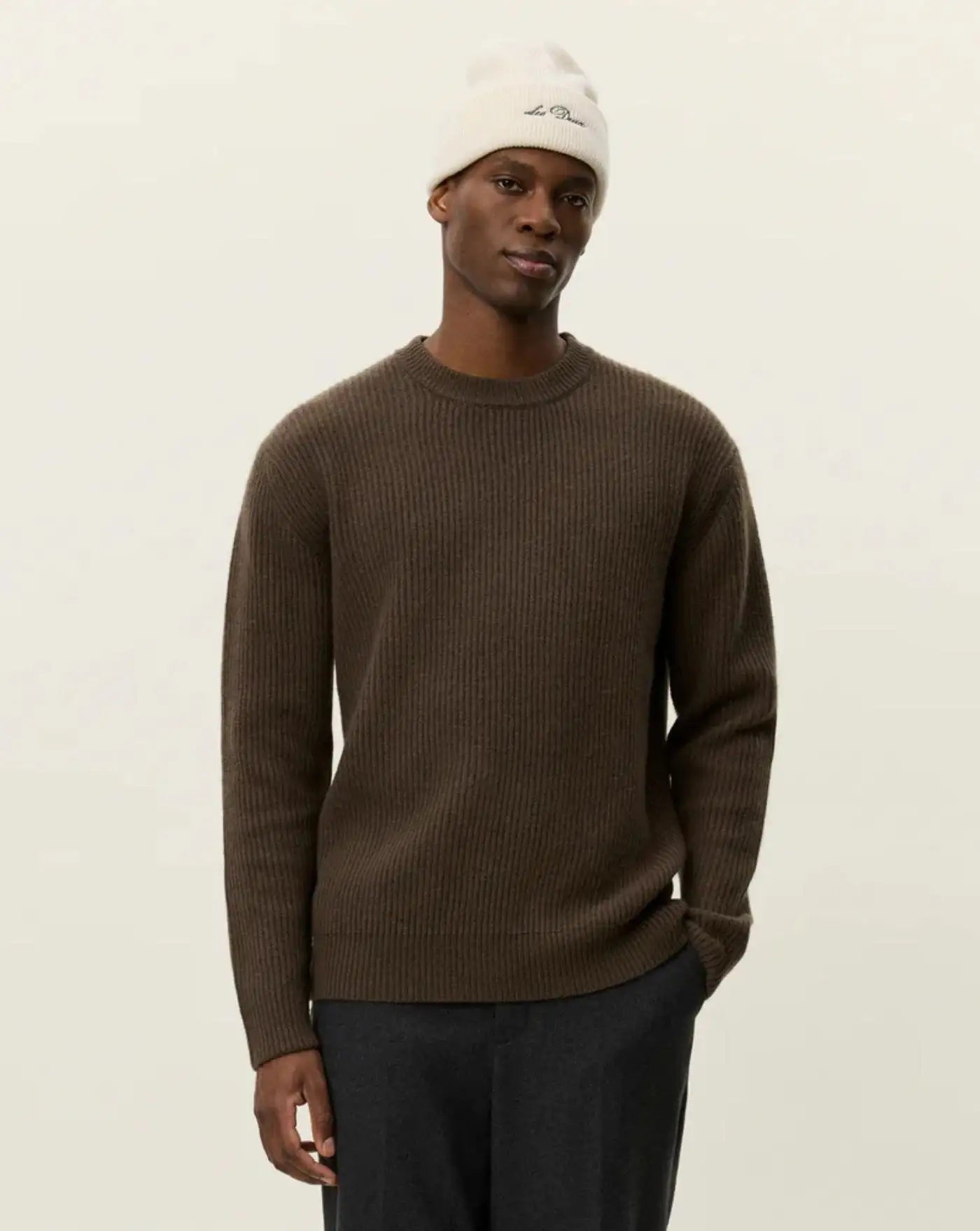 Jersey Les Deux Eddie Wool Rib Crewneck Knit 1000471 826 LES DEUX