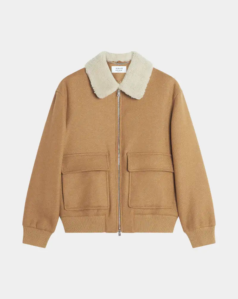 Chaqueta Maison Kitsune Shearling Collar Jacket PM02140WM2030 GINGER BROWM MAISON KITSUNE