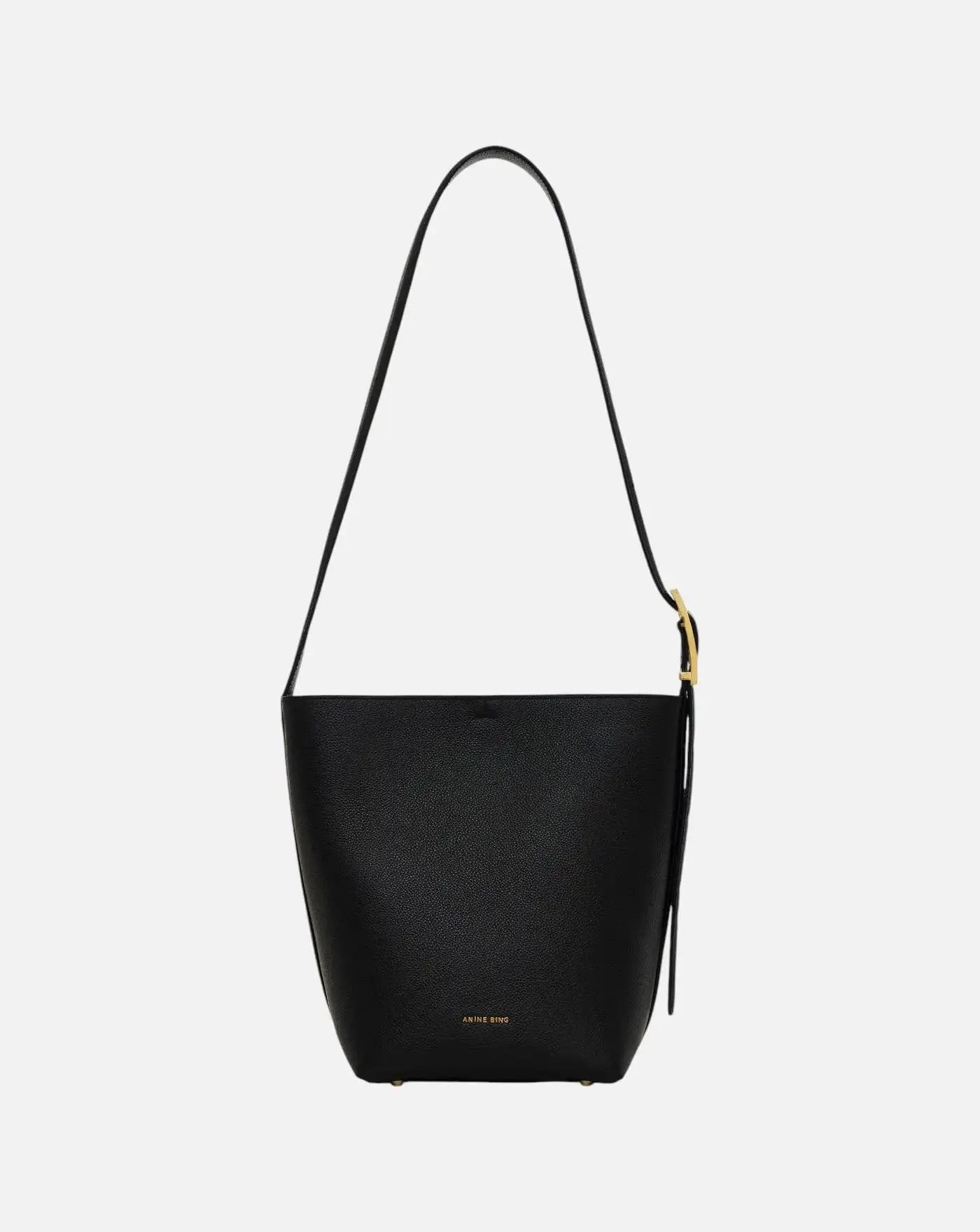 Bolso Anine Bing ELLY MEDIUM BUCKET BAG GRAINED LEATHER - BLACK A1312210BLK1 BLACK ANINE BING