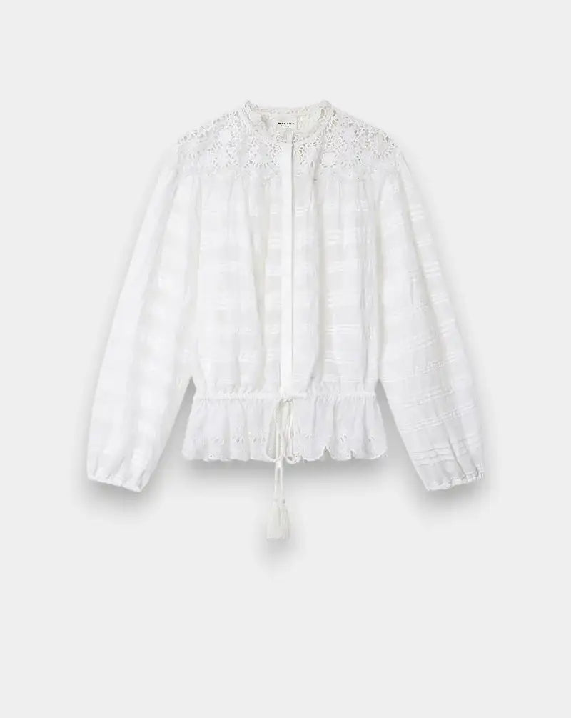 Blusa Isabel Marant Polly HT0767FAD1J05E 20WH ISABEL MARANT