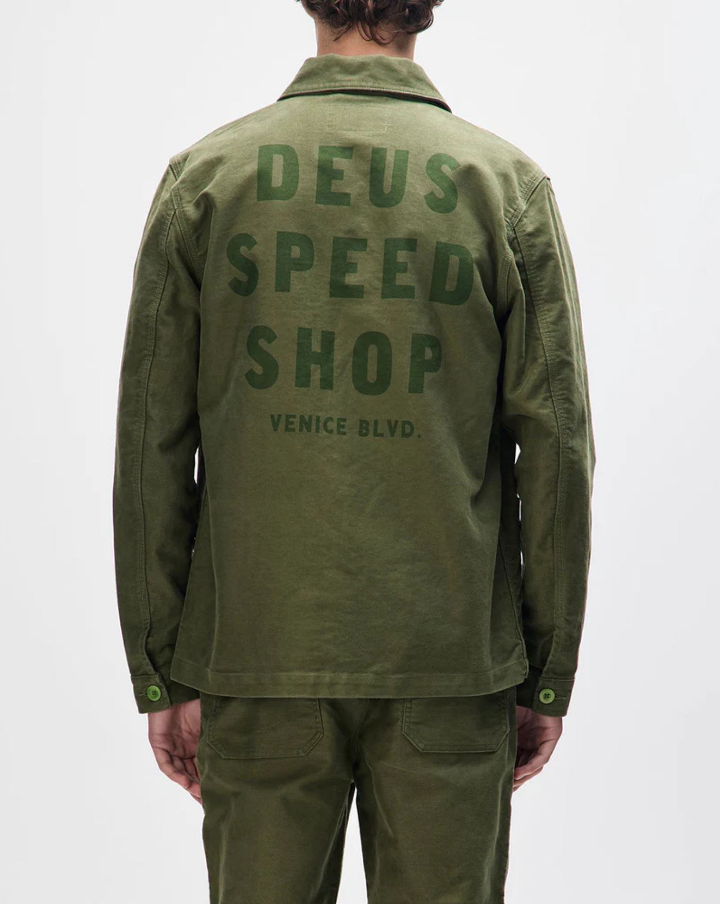 Chaqueta Deux Ex Machina Speedshop Chore Jacket DMF255418 CYPRESS GREEN DEUS EX MACHINA
