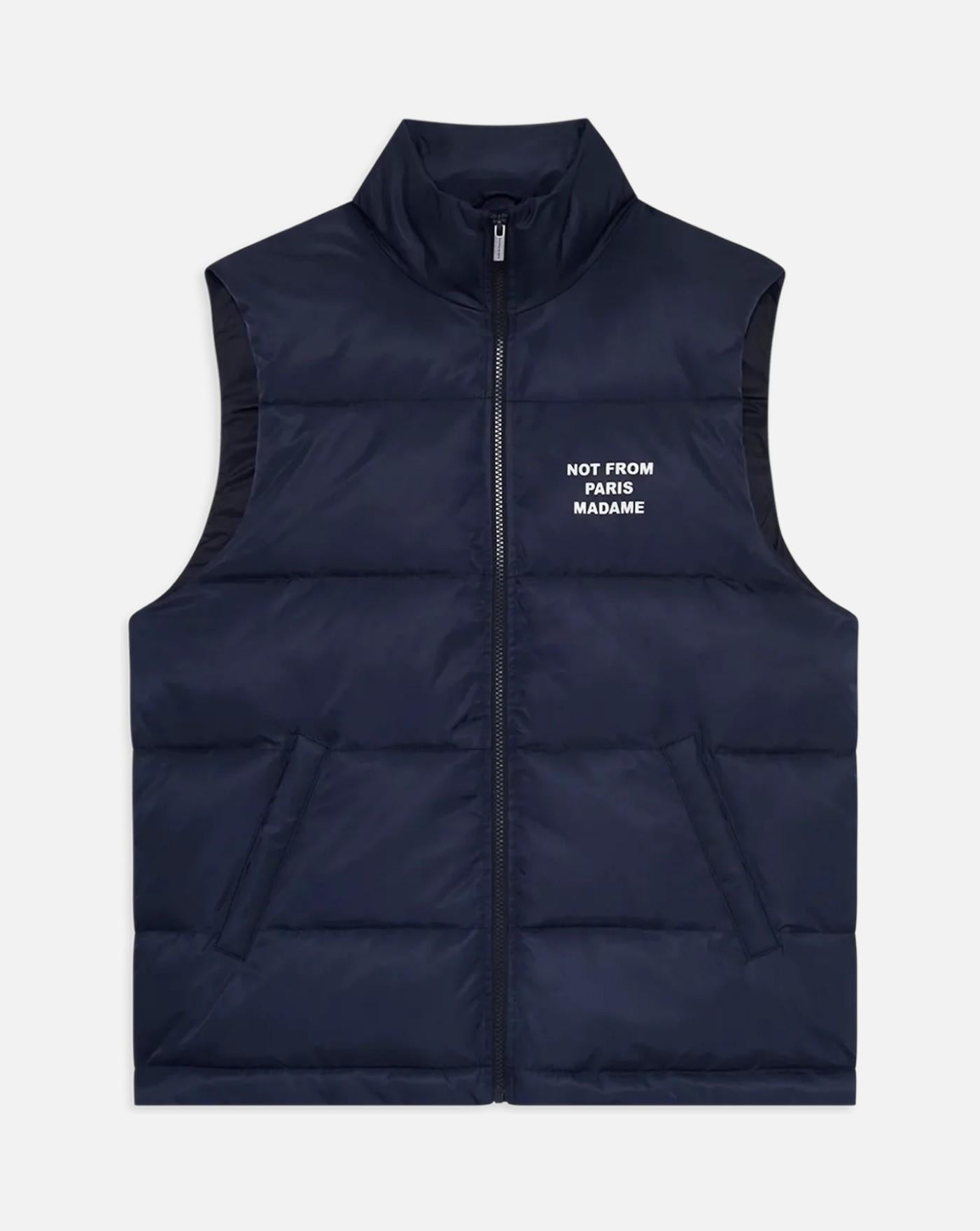 Chaleco Drole de Monsieur Slogan Sleeveless Down Vest CT153 PA031 NY DROLE DE MONSIEUR