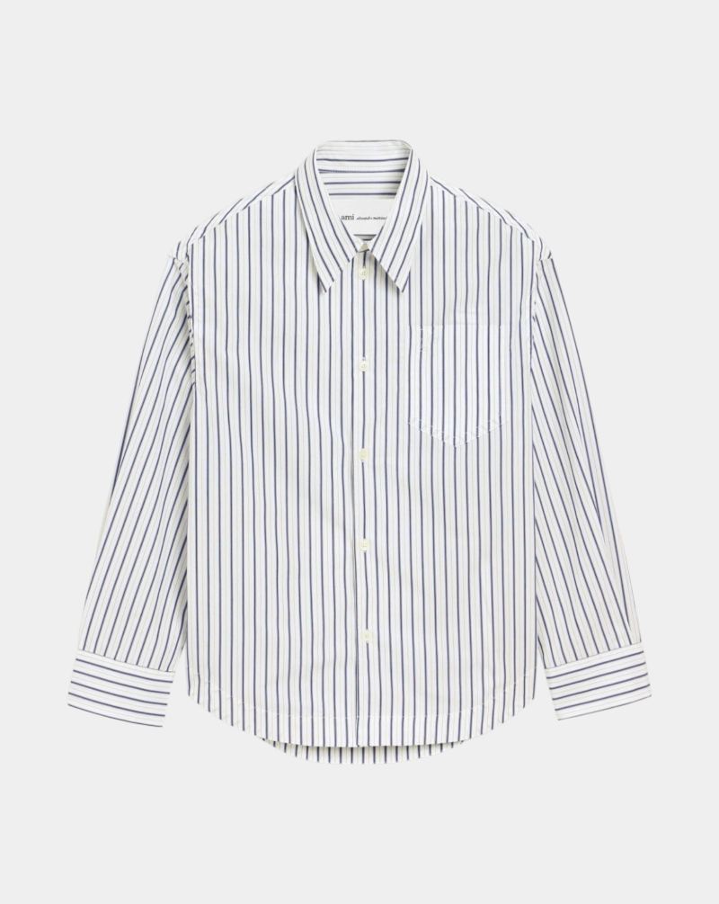 Camisa Ami Paris Stripes USH808CO0220 A074 AMI PARIS