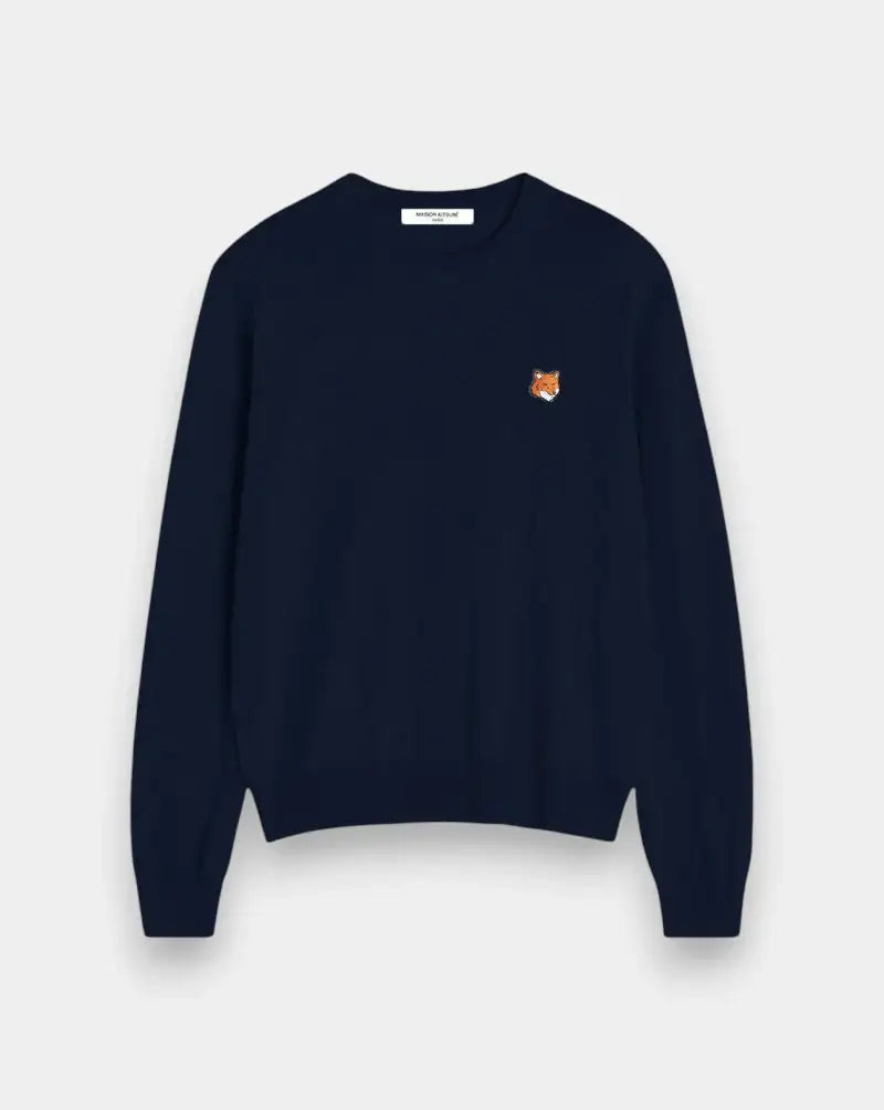 Jersey Maison Kitsune Fox Head Merino PM00801KT1181 0413 MAISON KITSUNE