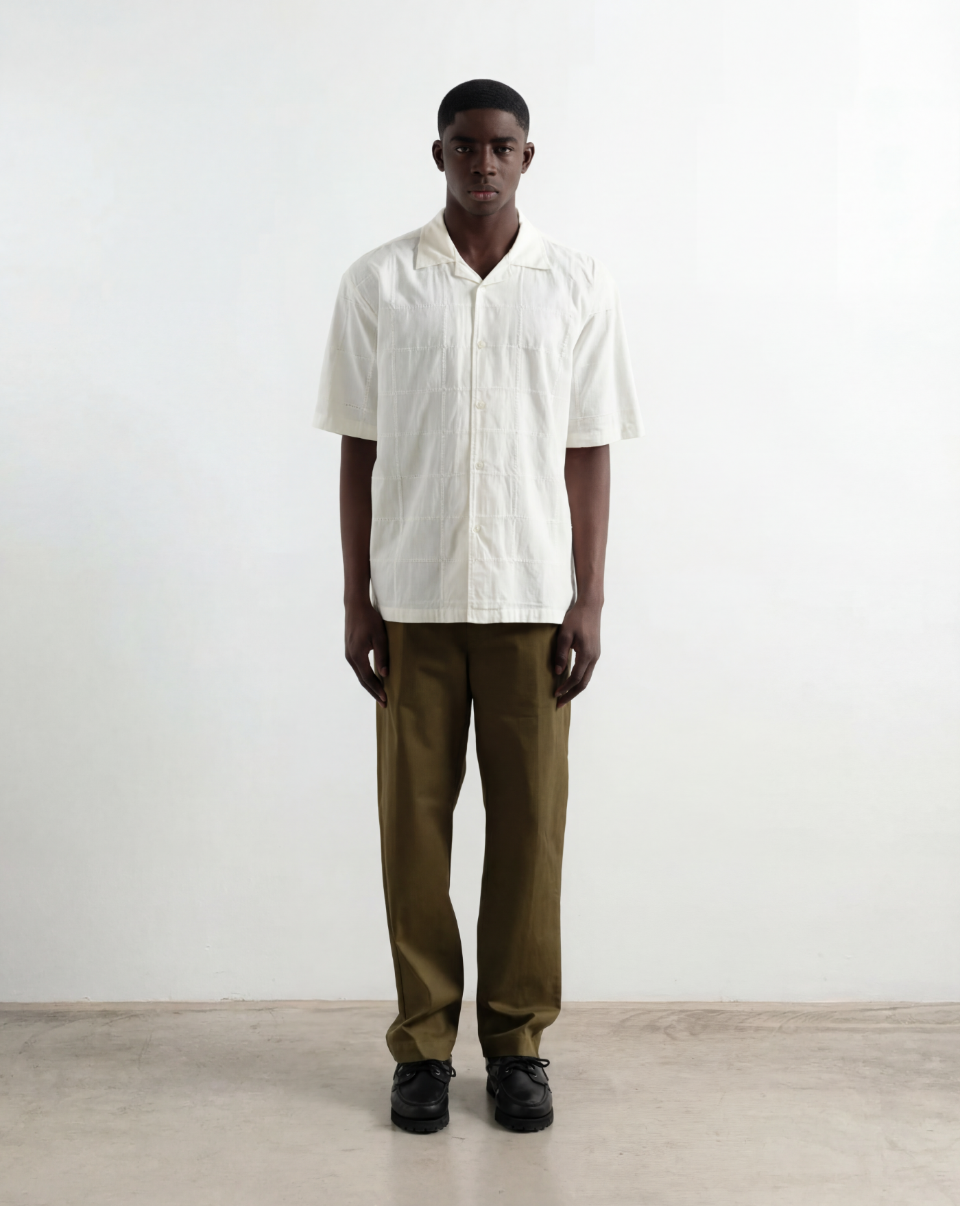 Camisa Edmmond Freedom Short Sleeve 1261021010 PLAIN OFF WHITE EDMMOND