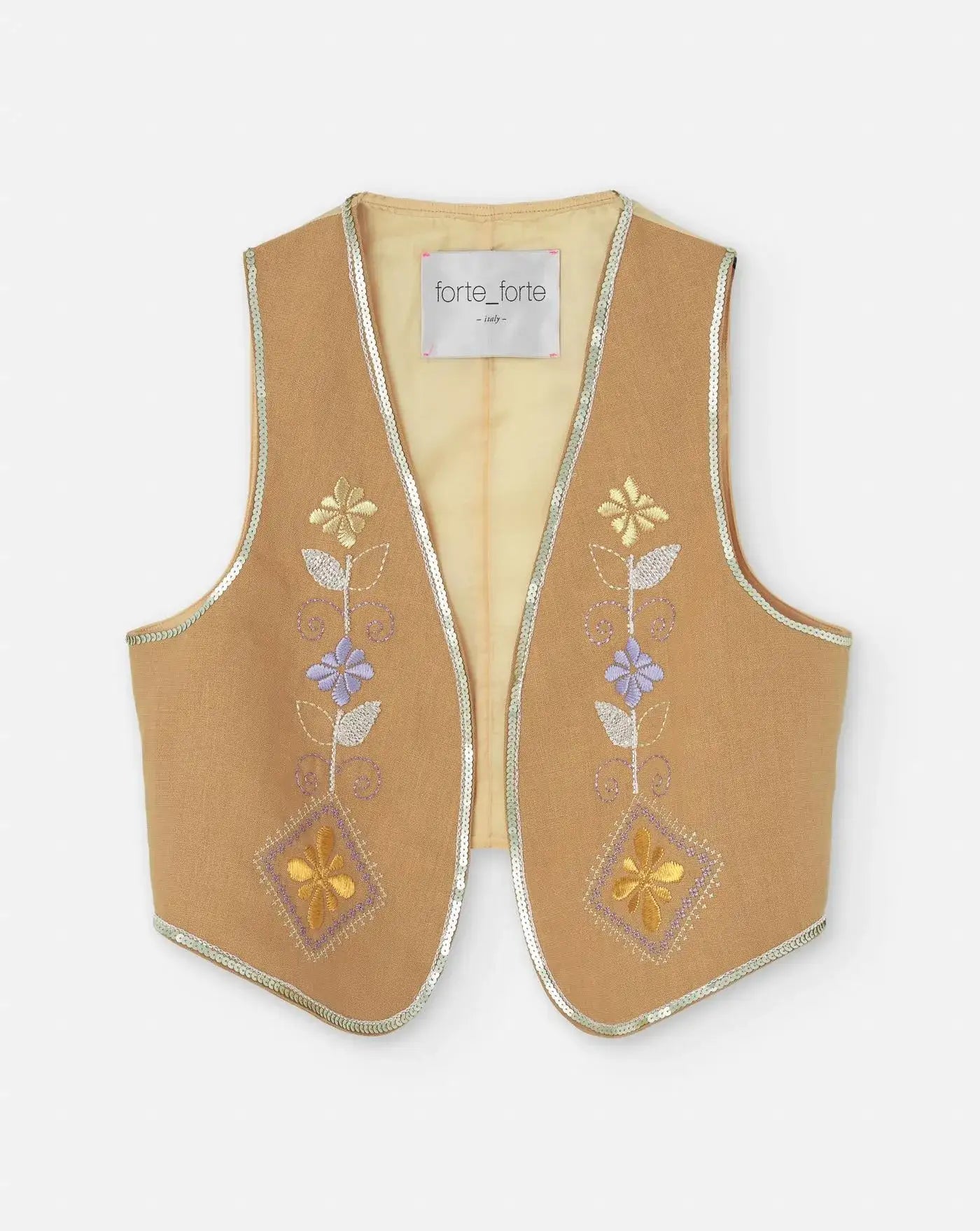 Chaleco Forte Forte Blossom Embroidery Vest 13831 GRANO FORTE FORTE
