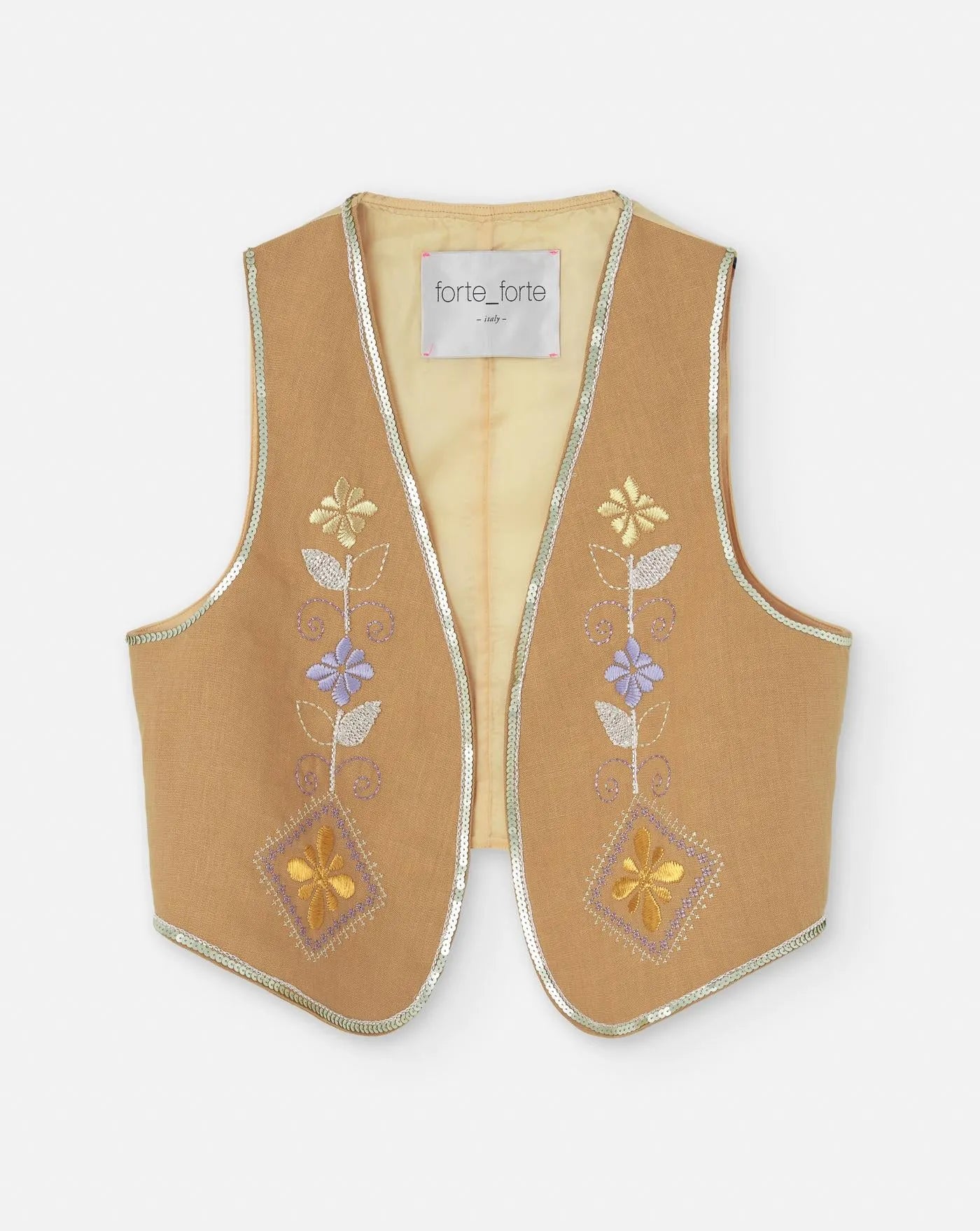 Chaleco Forte Forte Blossom Embroidery Vest 13831 GRANO FORTE FORTE