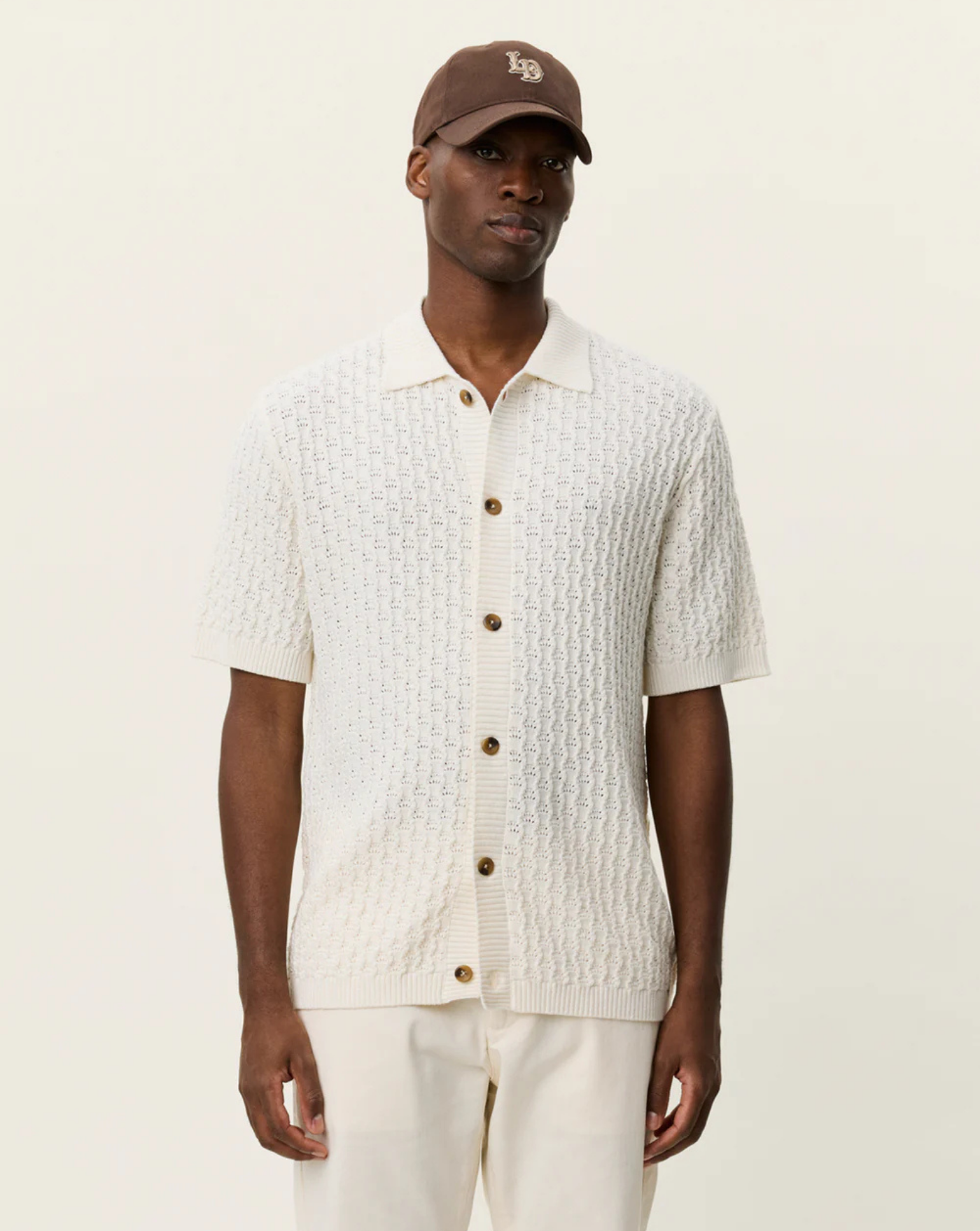 Camisa Les Deux Gespertus Knitted Shirt 1001301 211EGGNOG WHITE LES DEUX