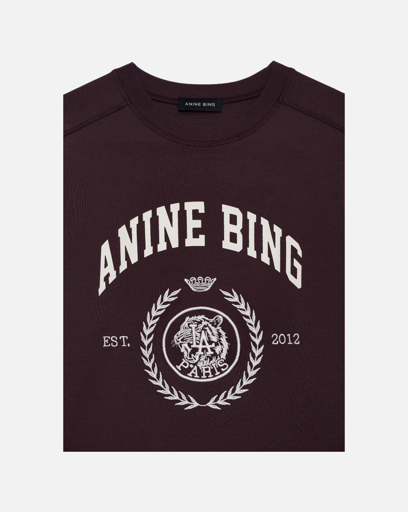 Camiseta Anine Bing JAYLIN TEE COLLEGIATE - FIG A0812695BGN28 FIG ANINE BING