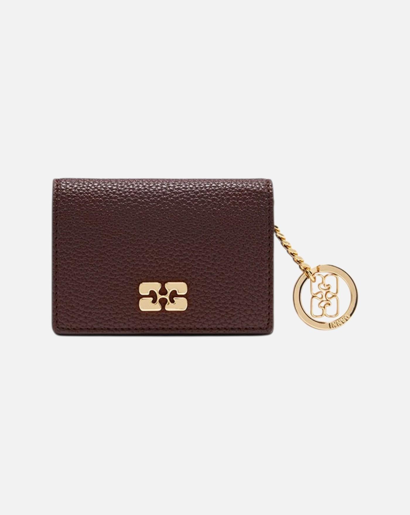 Cartera Ganni Card Holder With Flap Grained A7279 979 GANNI