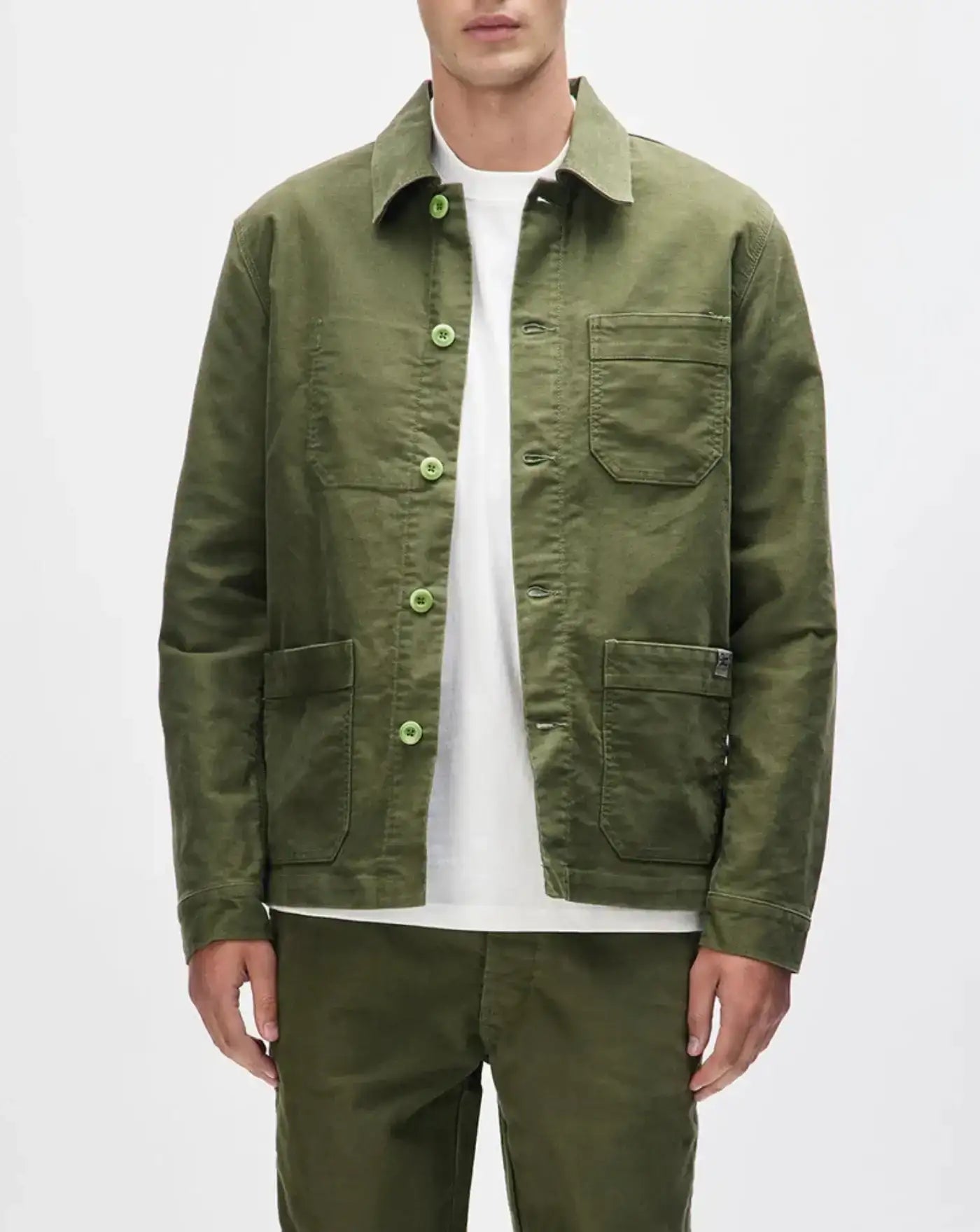 Chaqueta Deux Ex Machina Speedshop Chore Jacket DMF255418 CYPRESS GREEN DEUS EX MACHINA