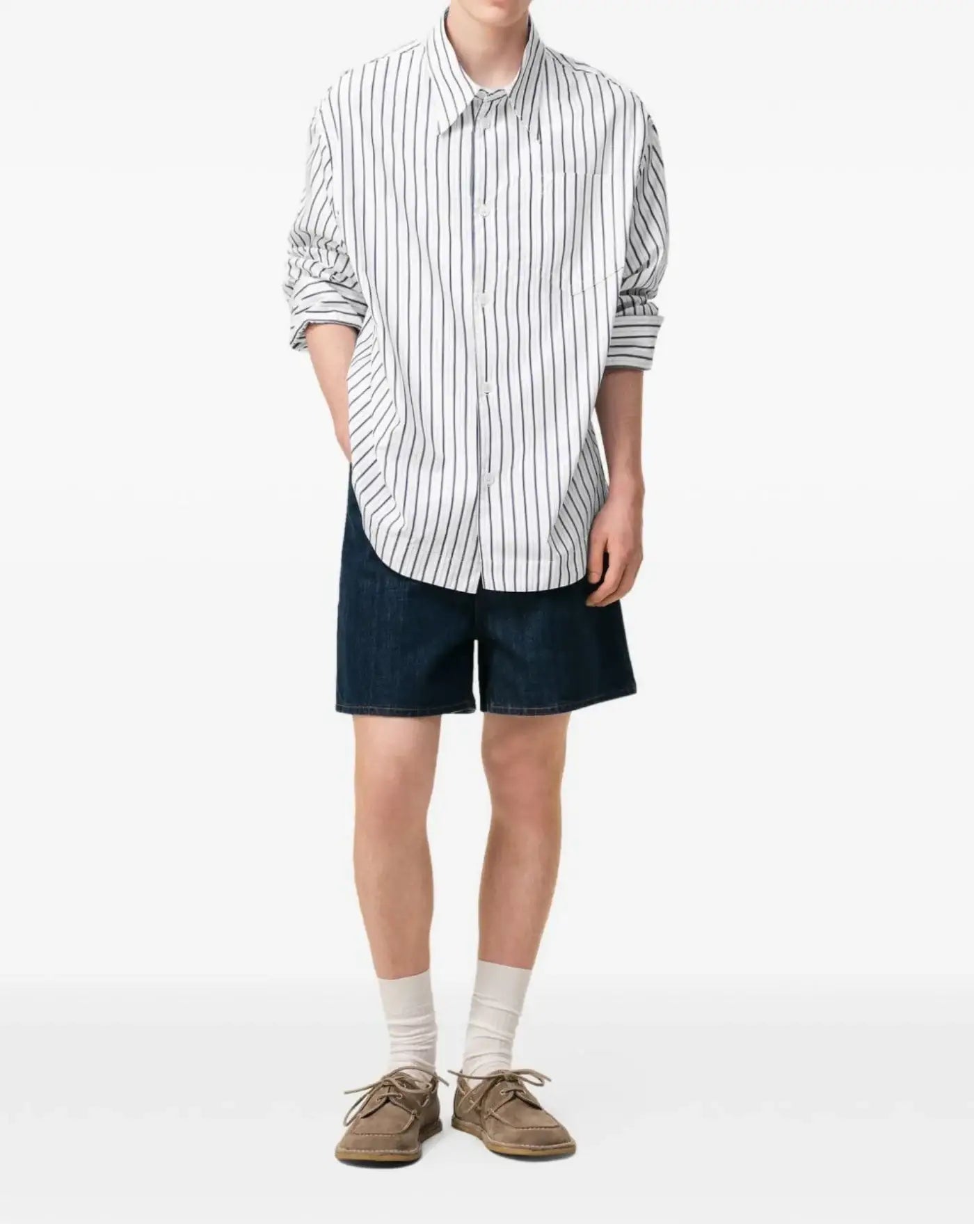 Camisa Ami Paris Stripes USH808CO0220 A074 AMI PARIS