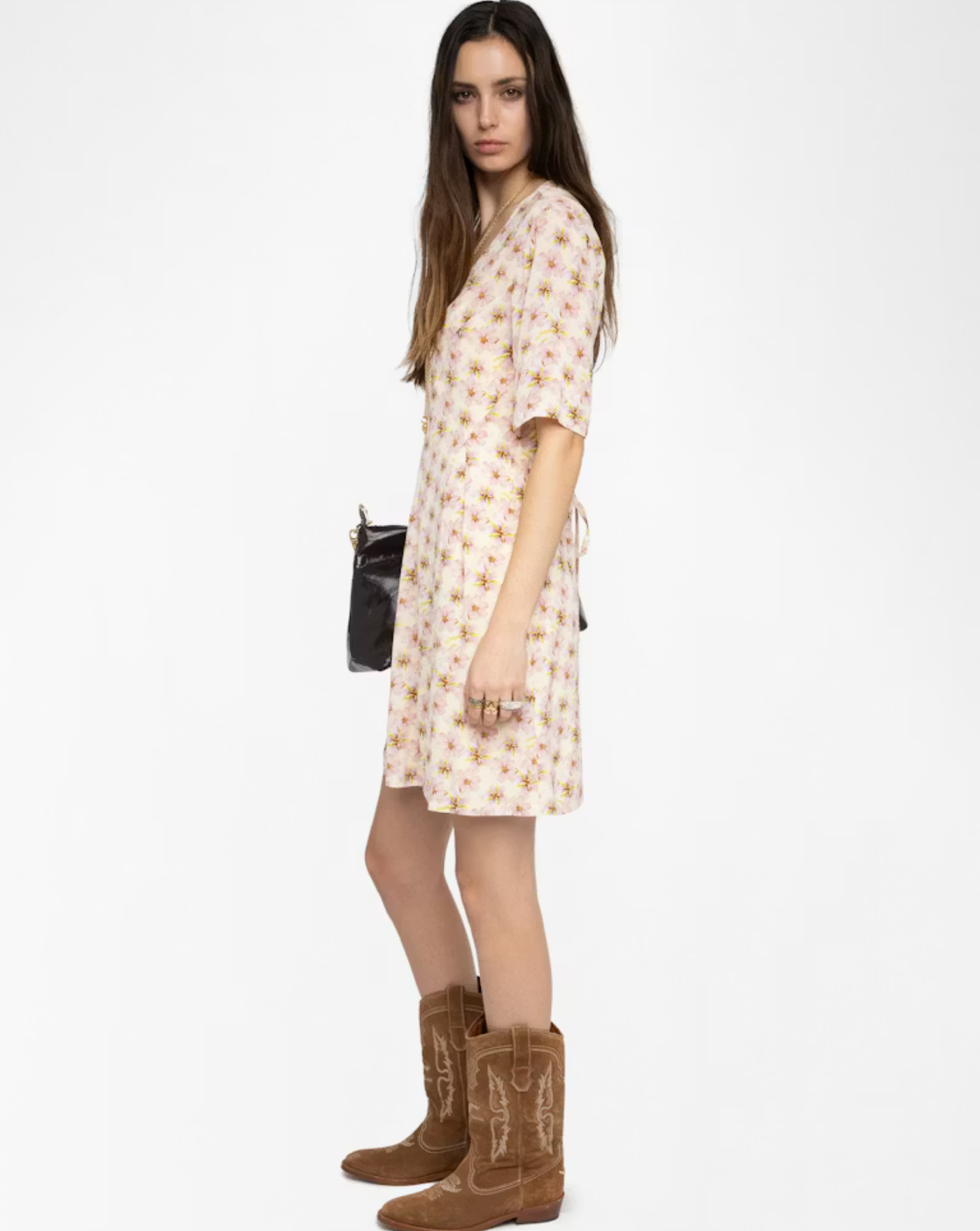 Vestido Zadig & Voltaire Rodalas Smooth Mirror Flowers WWDR02634 716 ZADIG & VOLTAIRE