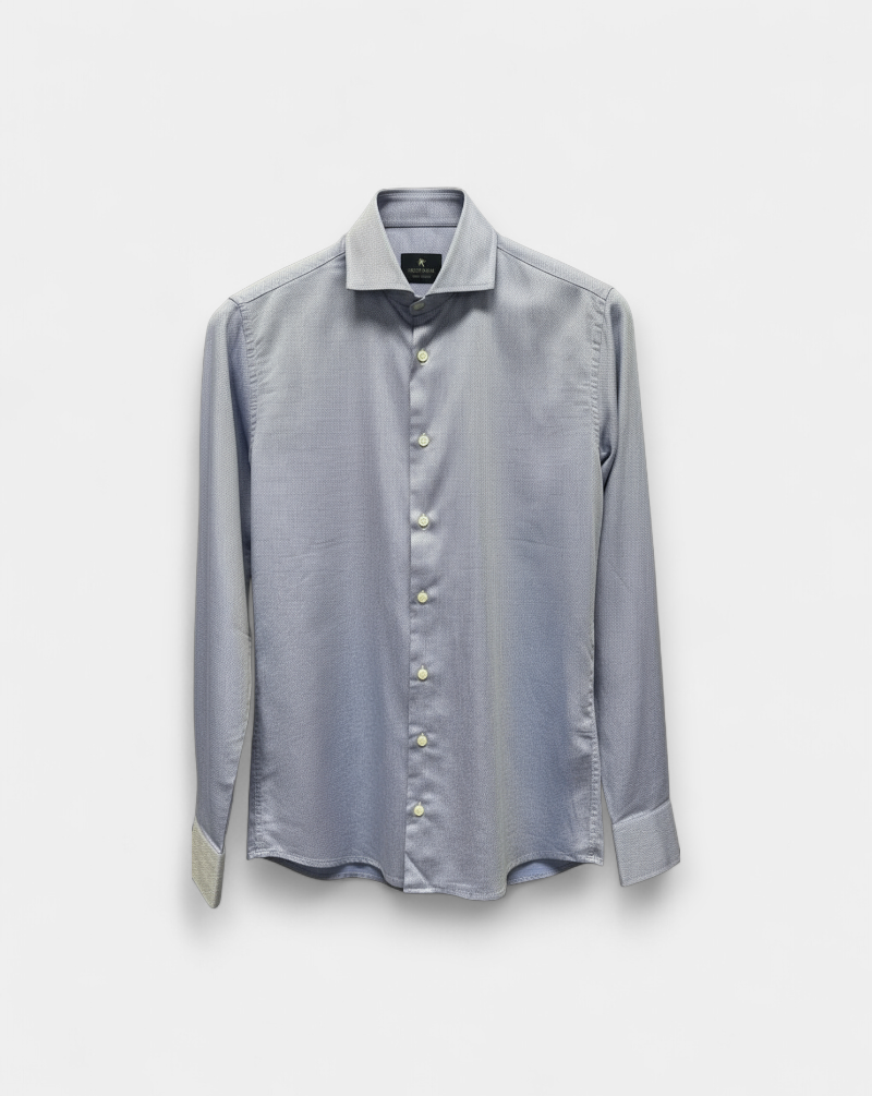 Camisa Bastoncino Microdibujo B4515 BLUE BASTONCINO