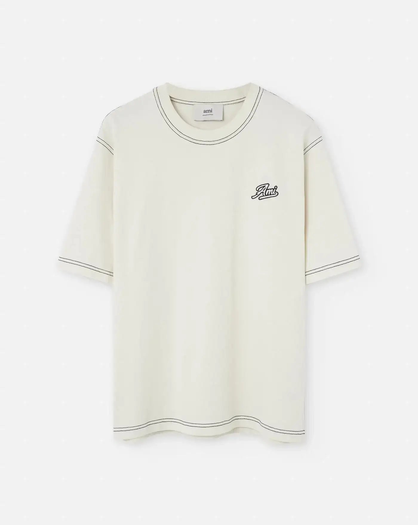 Camiseta Ami Paris Logo HTS029JE0118 136 AMI PARIS