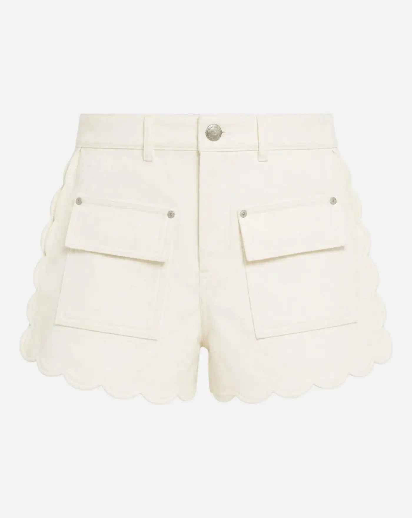 Pantalones Farm Rio White Canvas Scalloped 356403 WHITE FARM RIO