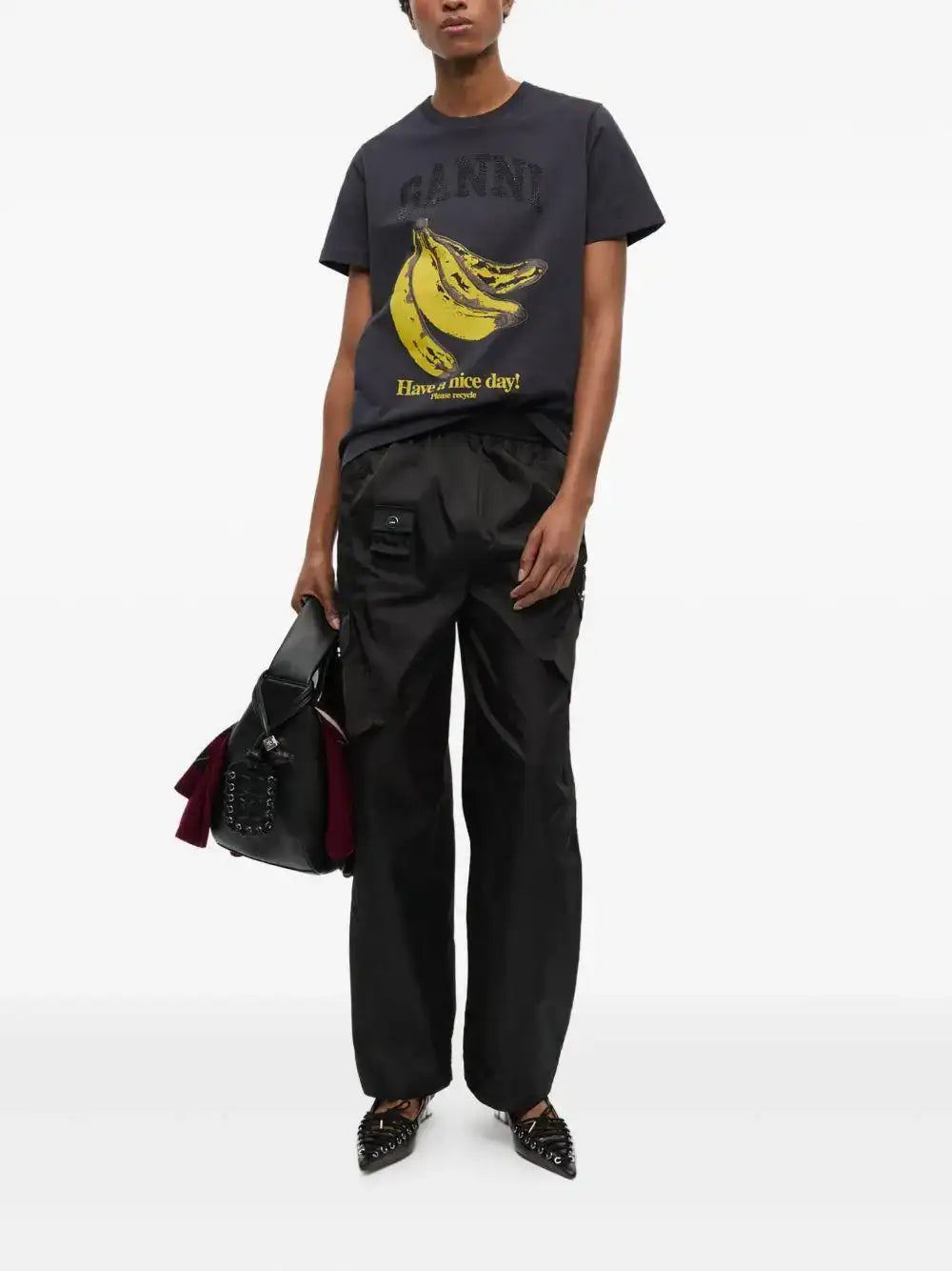Camiseta Ganni Banana T4238 252 GANNI