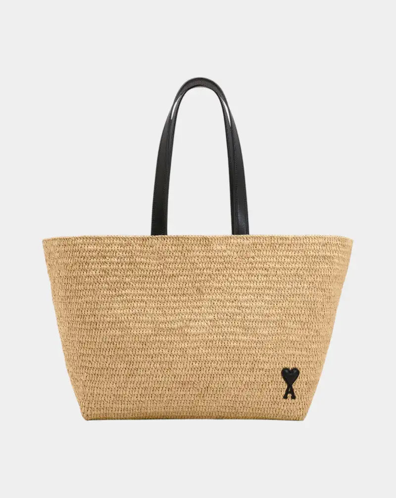 Bolso Ami Paris Ami de Coeur Rafia Tote Bag ULL740AW0036 113 AMI PARIS