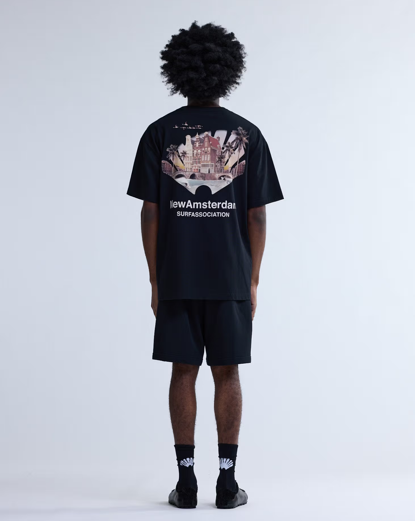 Camiseta New Amsterdam Tropical Tee 2601074002 BLACK NEW AMSTERDAM