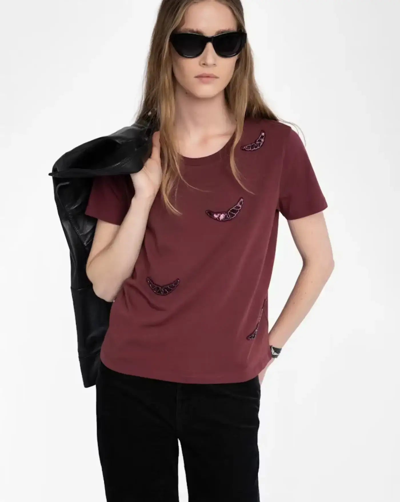 Camieta Zadig & Voltaire Alys Hc Embroidery Wings JWTS02821 540 ZADIG & VOLTAIRE