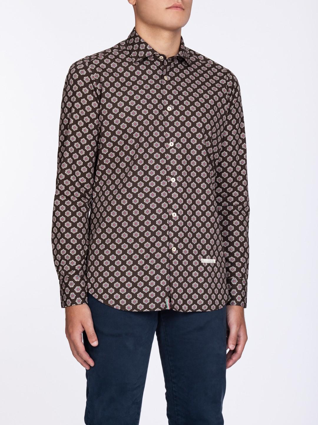 Camisa Tintoria Mattei Estampada 1U29NJWFR2 75 TINTORIA MATTEI