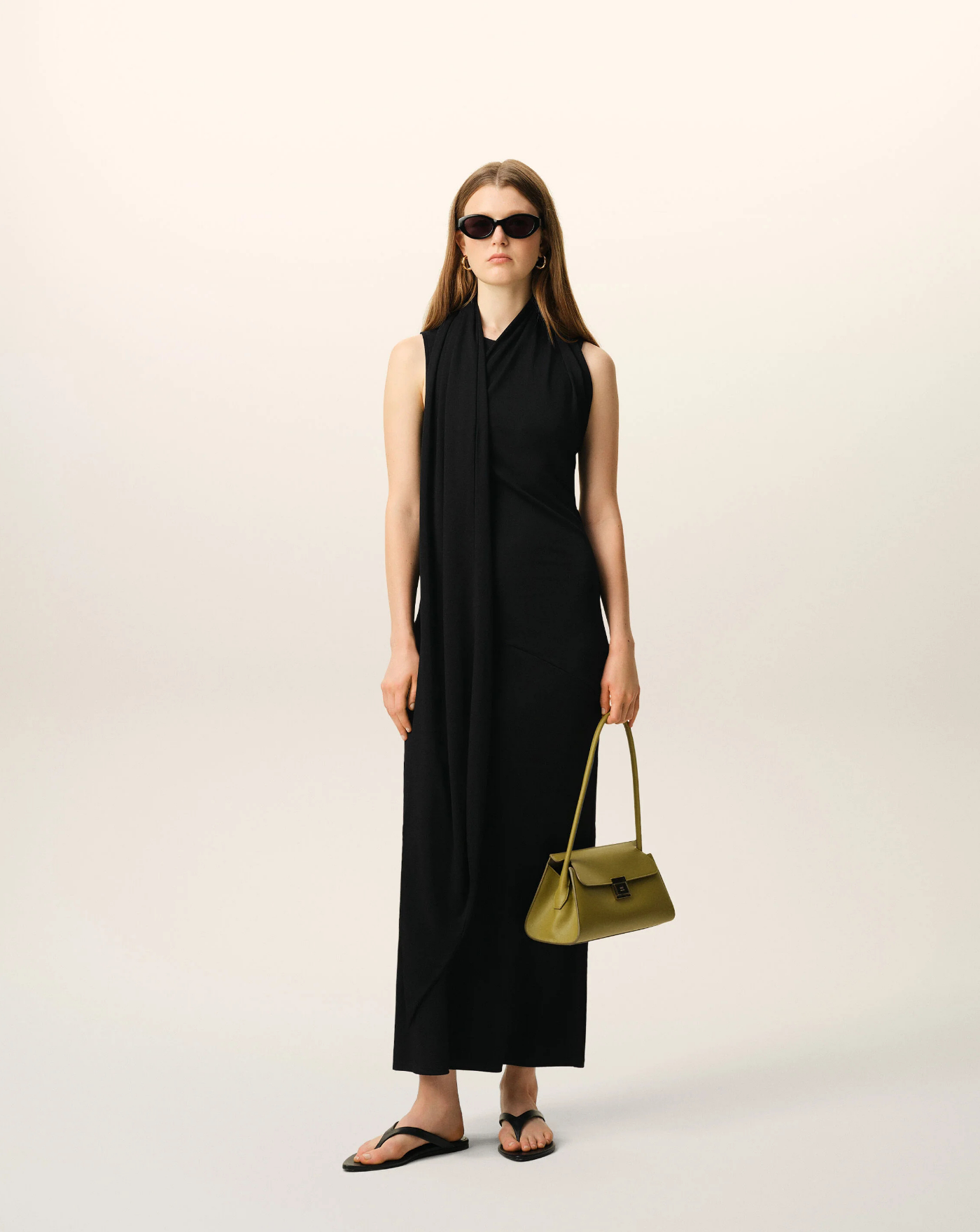 Vestido Ami Paris Sleeveless Maxi Lavalliere FDR657JE0223 001 AMI PARIS