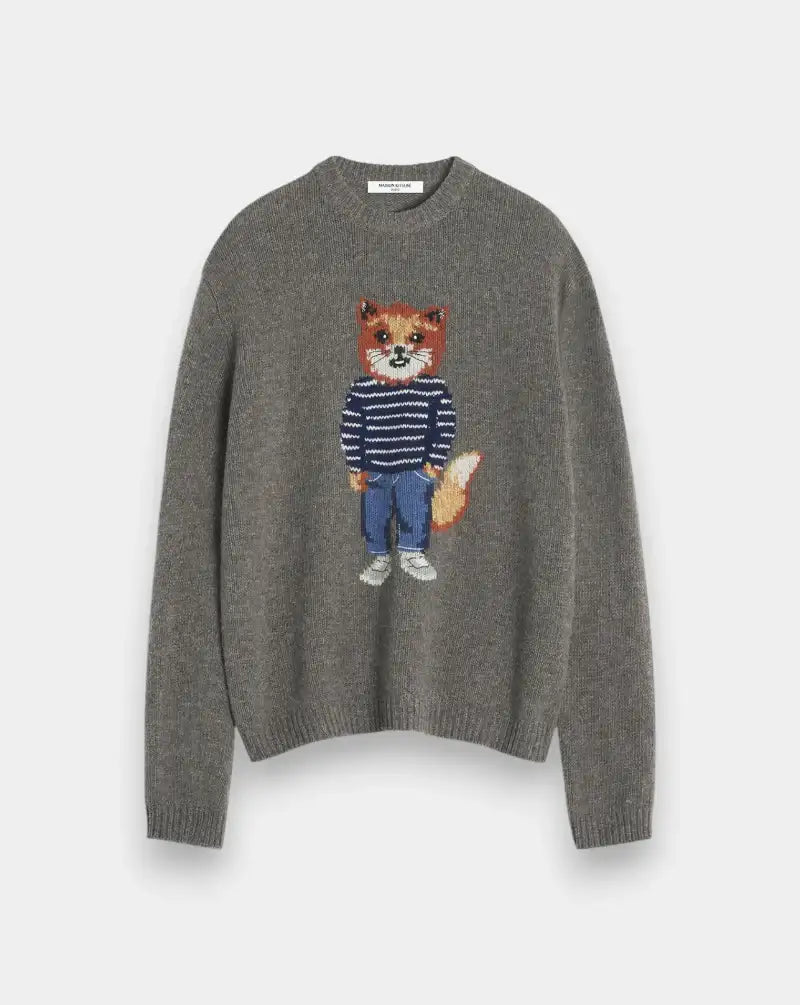 Jersey Maison Kitsune Dressed Fox Intarssia PM00806KH0002 H170 MAISON KITSUNE