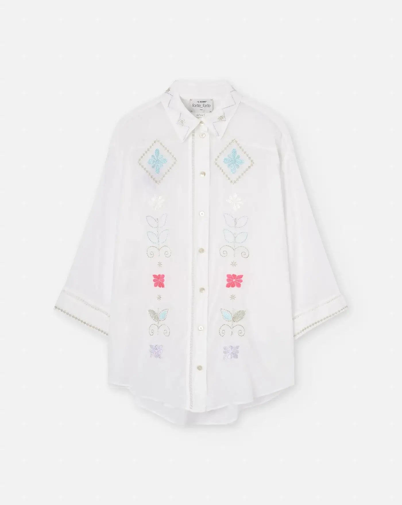 Camisa Forte Forte Embrodery 13834 BIANCO FORTE FORTE