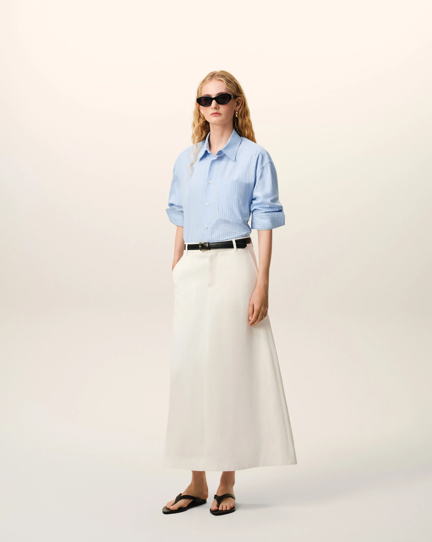 Camisa Ami Paris Boxy Long Sleeves Hirt Button Down Collar USH766CO0219 4844 AMI PARIS