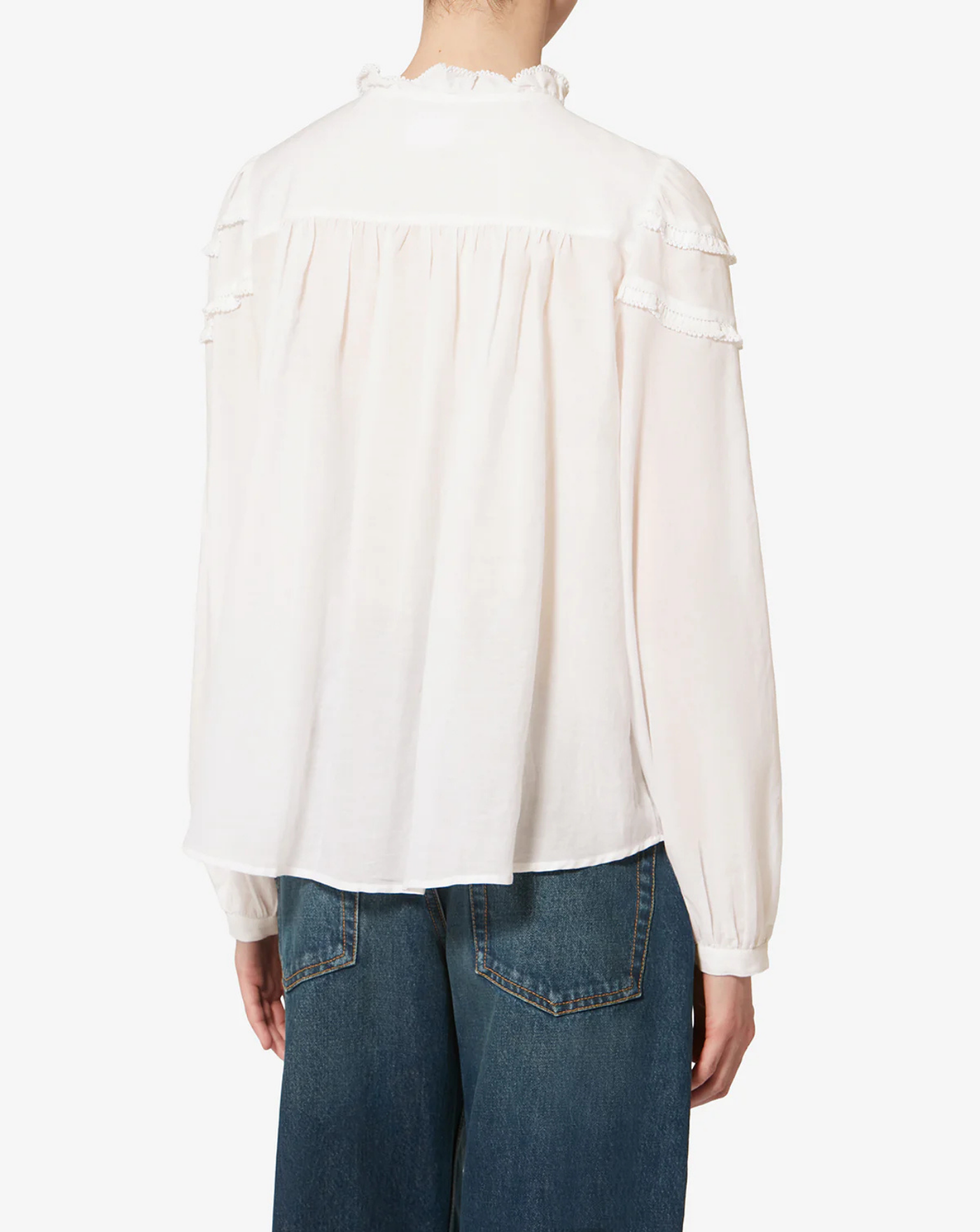 Camisa Isabel Marant Christa HT0681FB B3J04E WH ISABEL MARANT