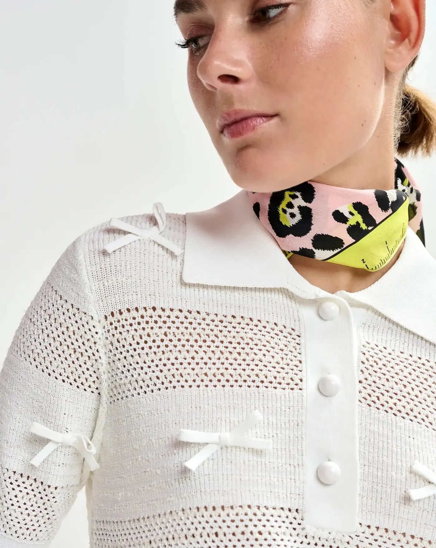 Blusa Essentiel Antwerp Jarts Knit Polo JARTS OW01OFF WHITE ESSENTIEL ANTWERP