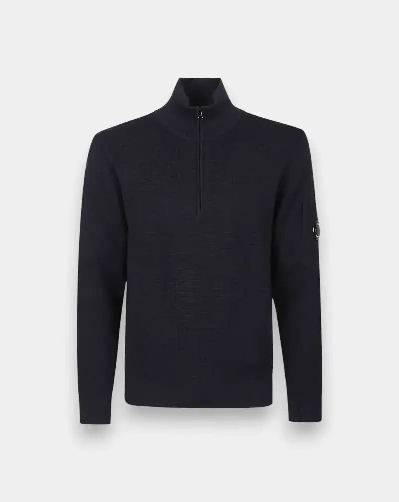 Jersey C.P. Company Knitwear Polo Collar in Re-Wool 19CMKN201A006595A 888 C.P. COMPANY