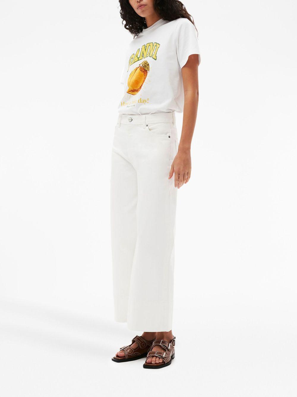Camiseta Ganni Lemon<BR/> T3529 151 GANNI