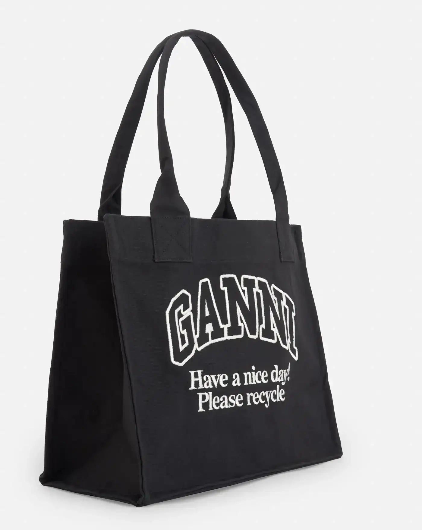 Bolso Ganni Large Easy Shopper Contrasted Logo A6647 252 GANNI