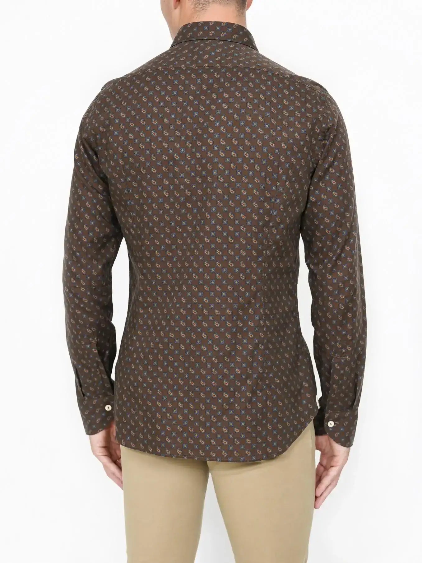 Camisa Tintoria Mattei Estampado T9D.NJW.FR3 SLIM 75 TINTORIA MATTEI