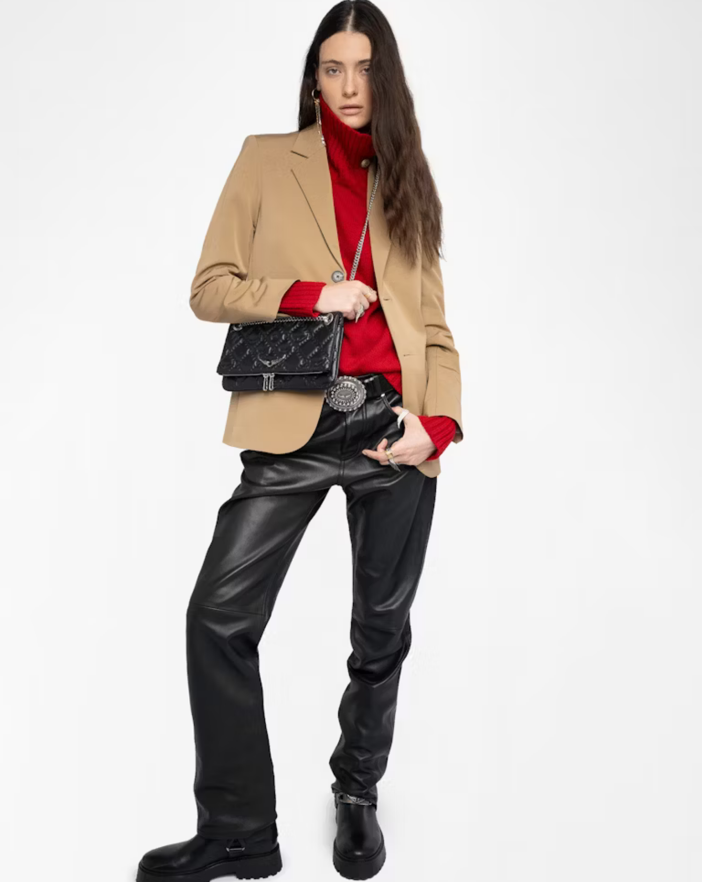 Bolso Zadig & Voltaire Rock II Quilted Monogram LWBA04053 011 ZADIG & VOLTAIRE