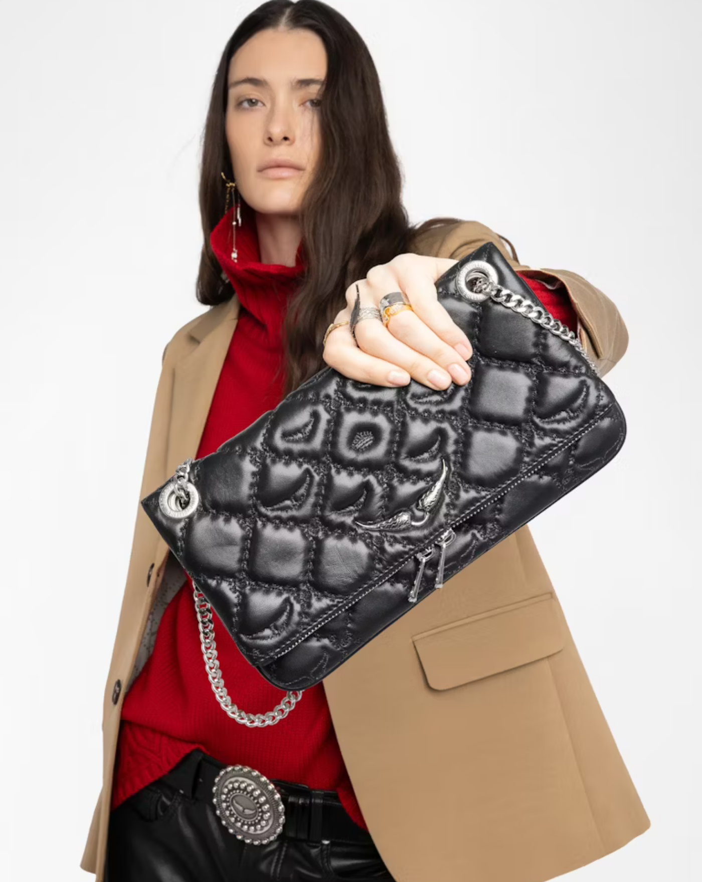 Bolso Zadig & Voltaire Rock II Quilted Monogram LWBA04053 011 ZADIG & VOLTAIRE