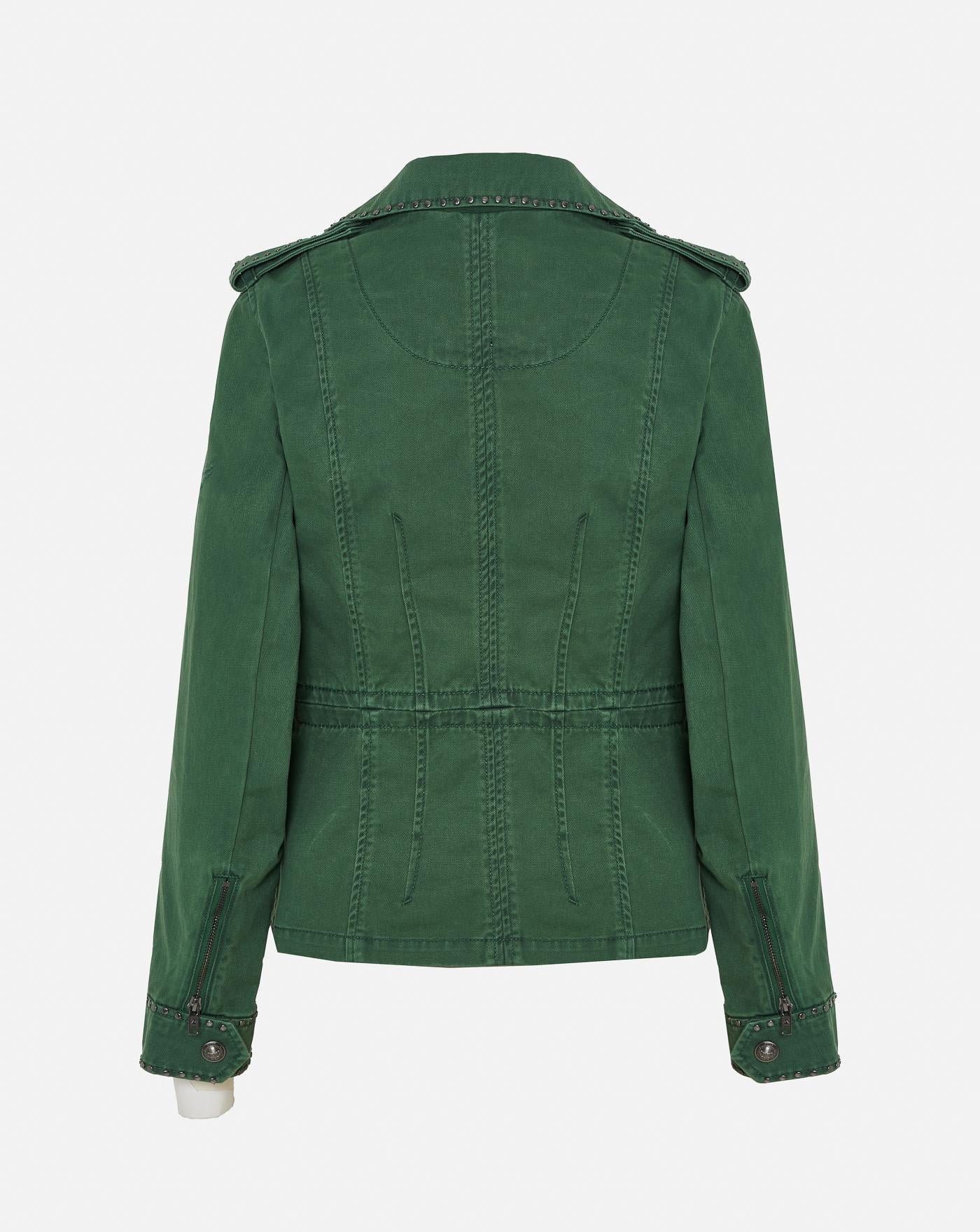 Chaqueta Zadig & Voltaire Klimi Cotton Lave Studs WWOW01677 CORIANDER 330 ZADIG & VOLTAIRE