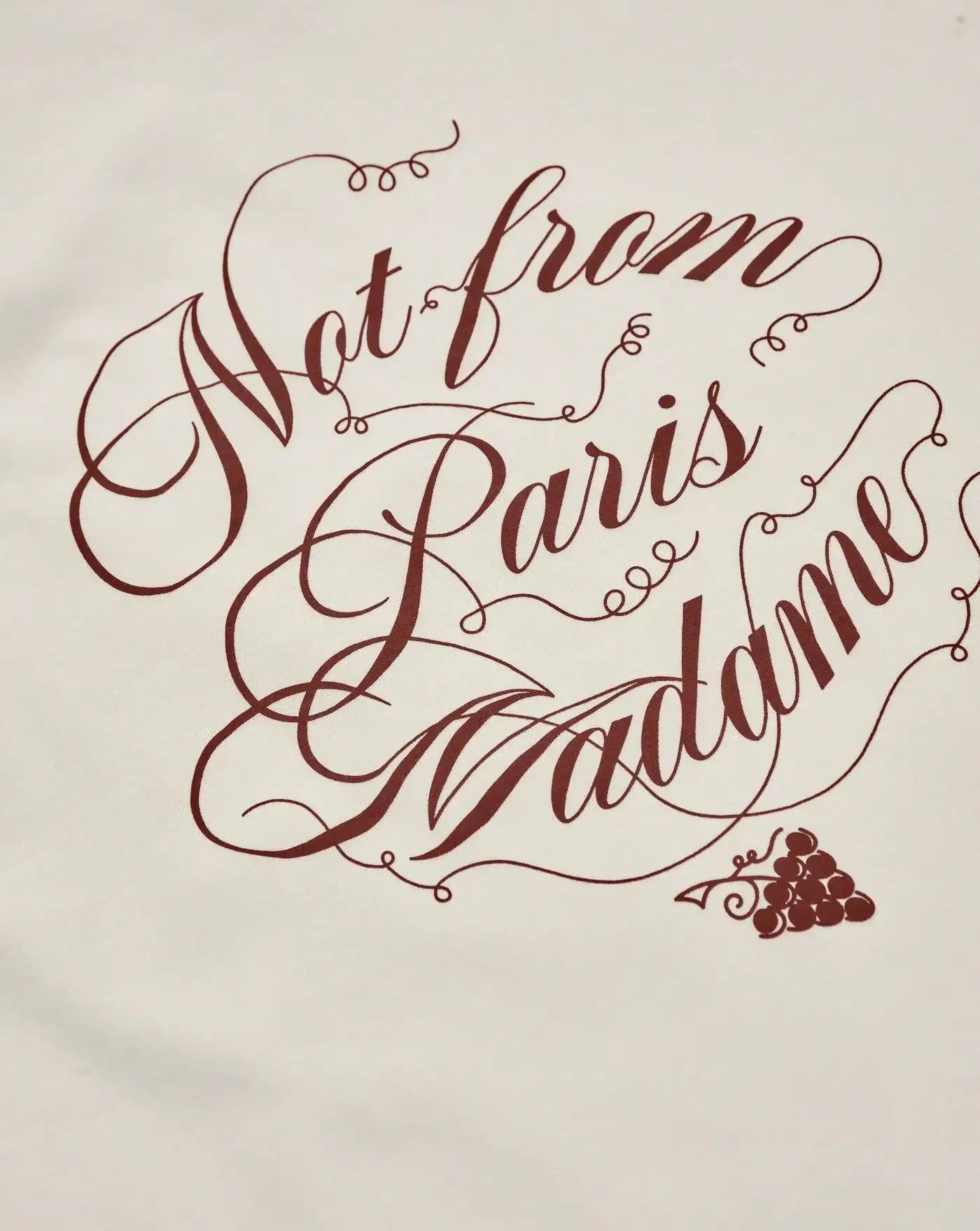 Camiseta Drole de Monsieur Le T-Shirt Slogan Vignes TS226 CO002 CM CREAM DROLE DE MONSIEUR