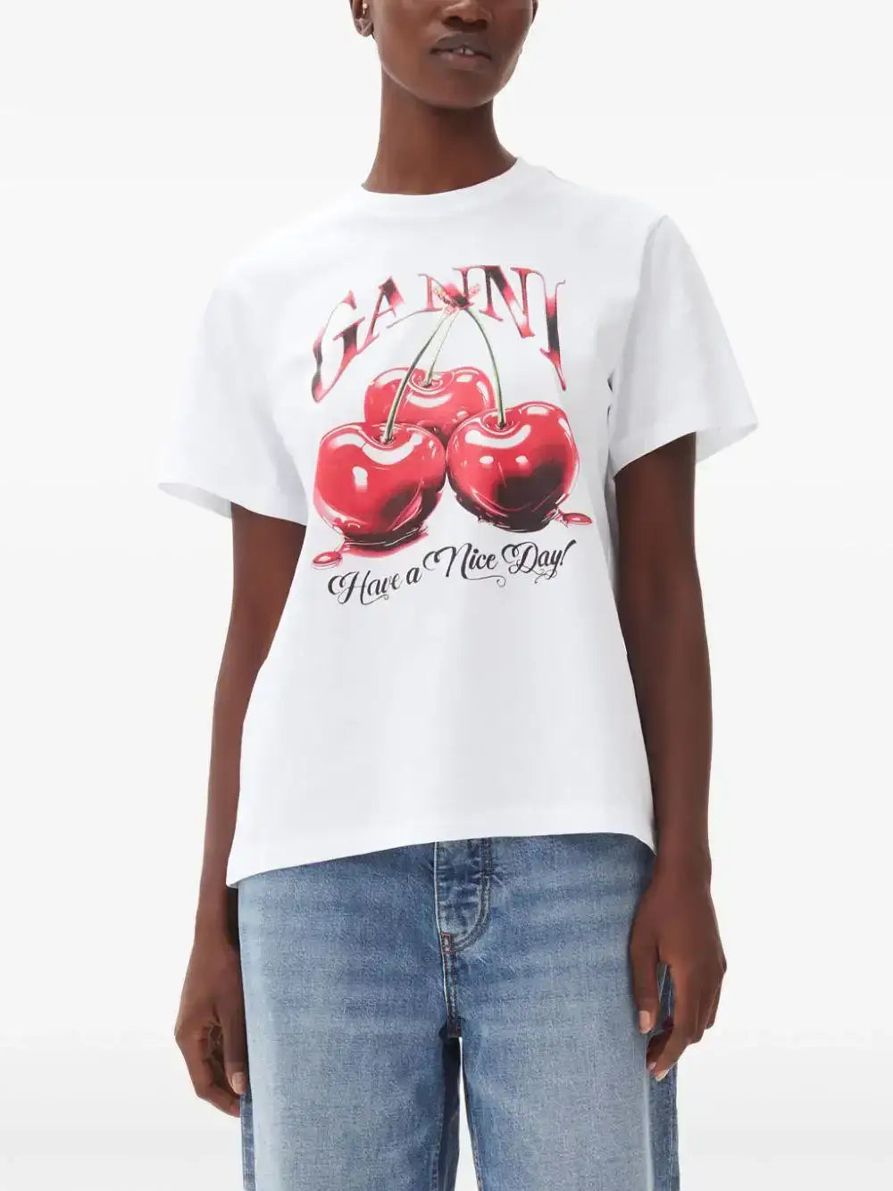 Camiseta Ganni Cherry T4004 151 GANNI