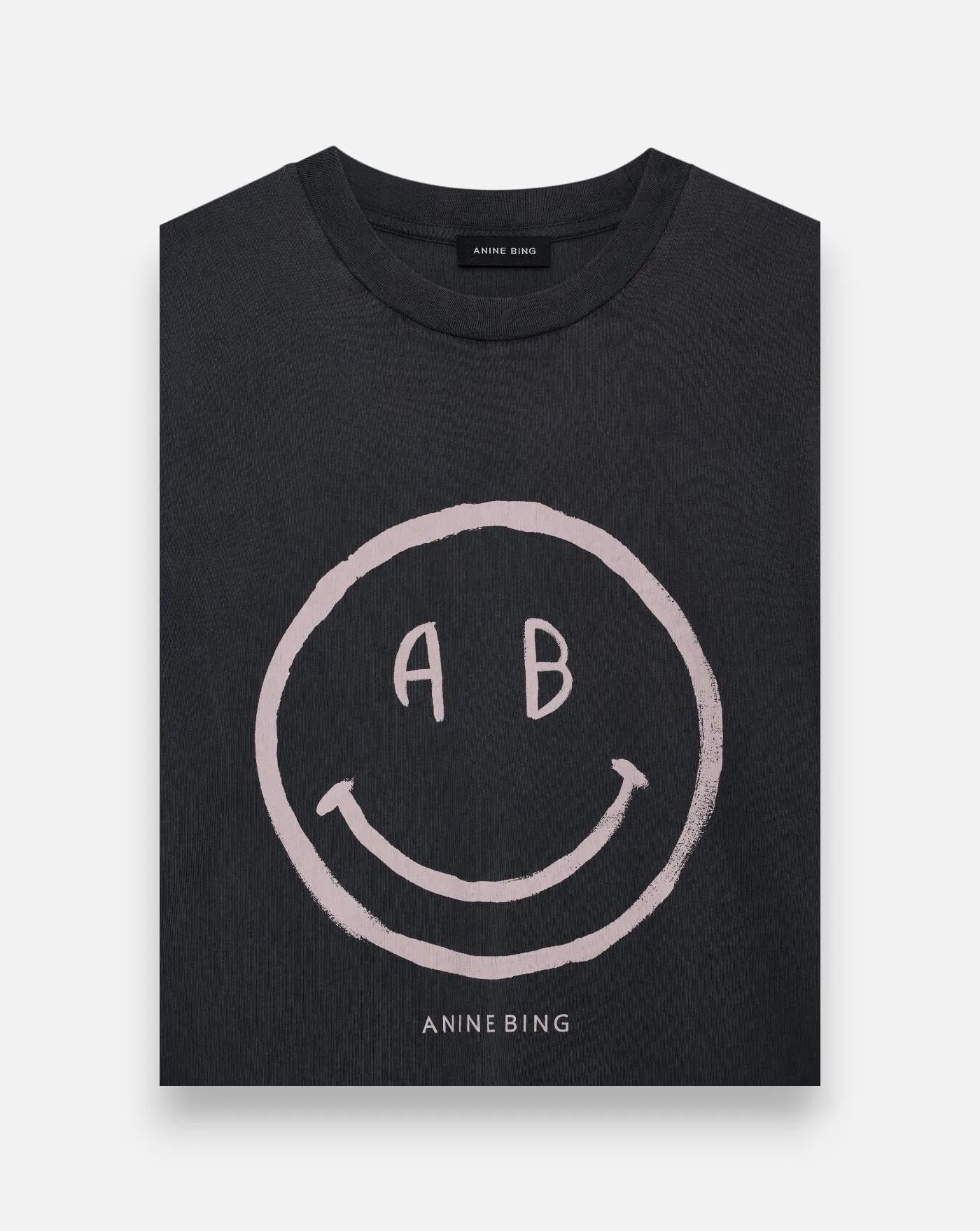 Camiseta Anine Bing CADE TEE SMILEY - WASHED GREY A0812928WHG1 WASHED GREY ANINE BING
